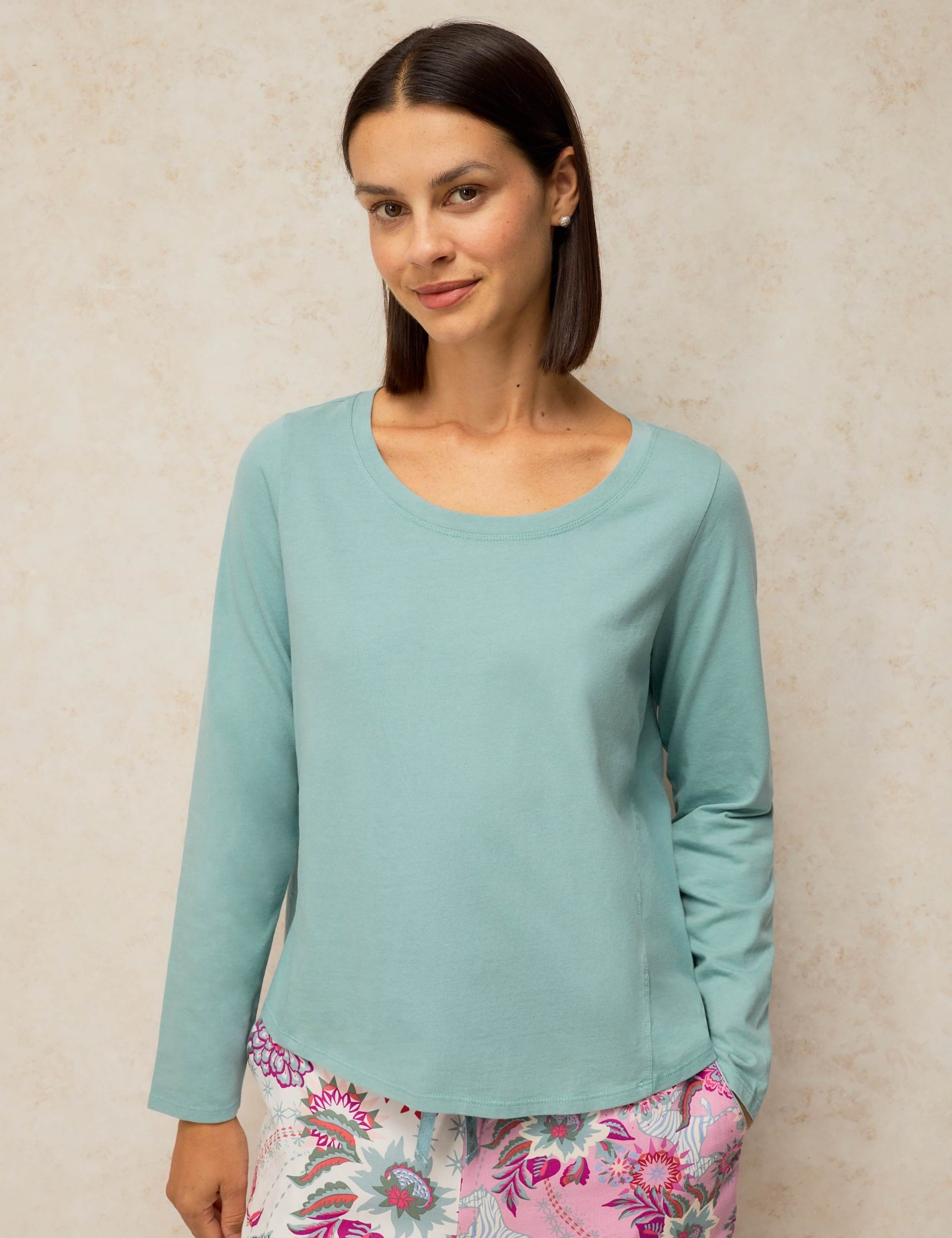 Pure Cotton Jersey Pyjama Top