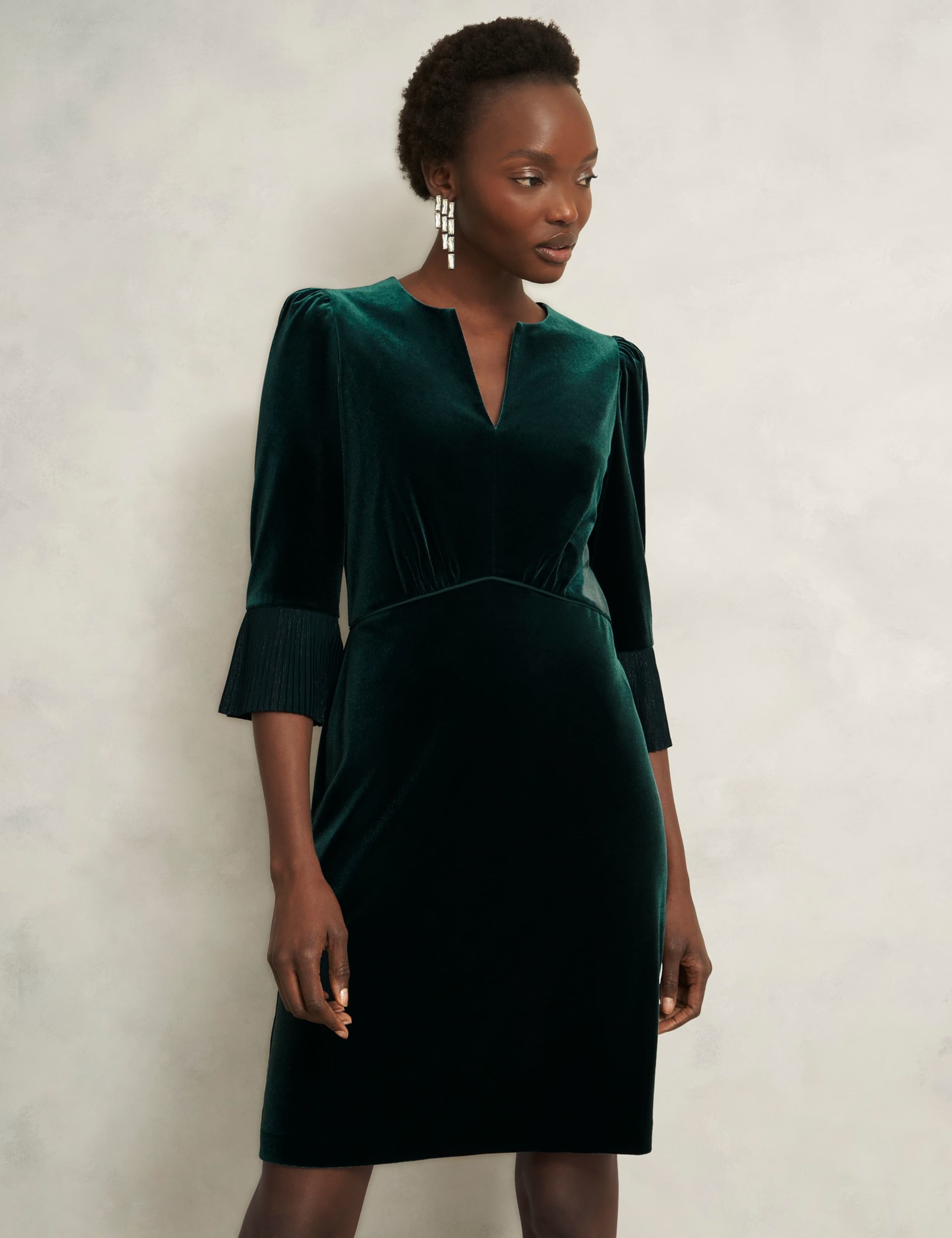 Notch Neck Mini Waisted Dress