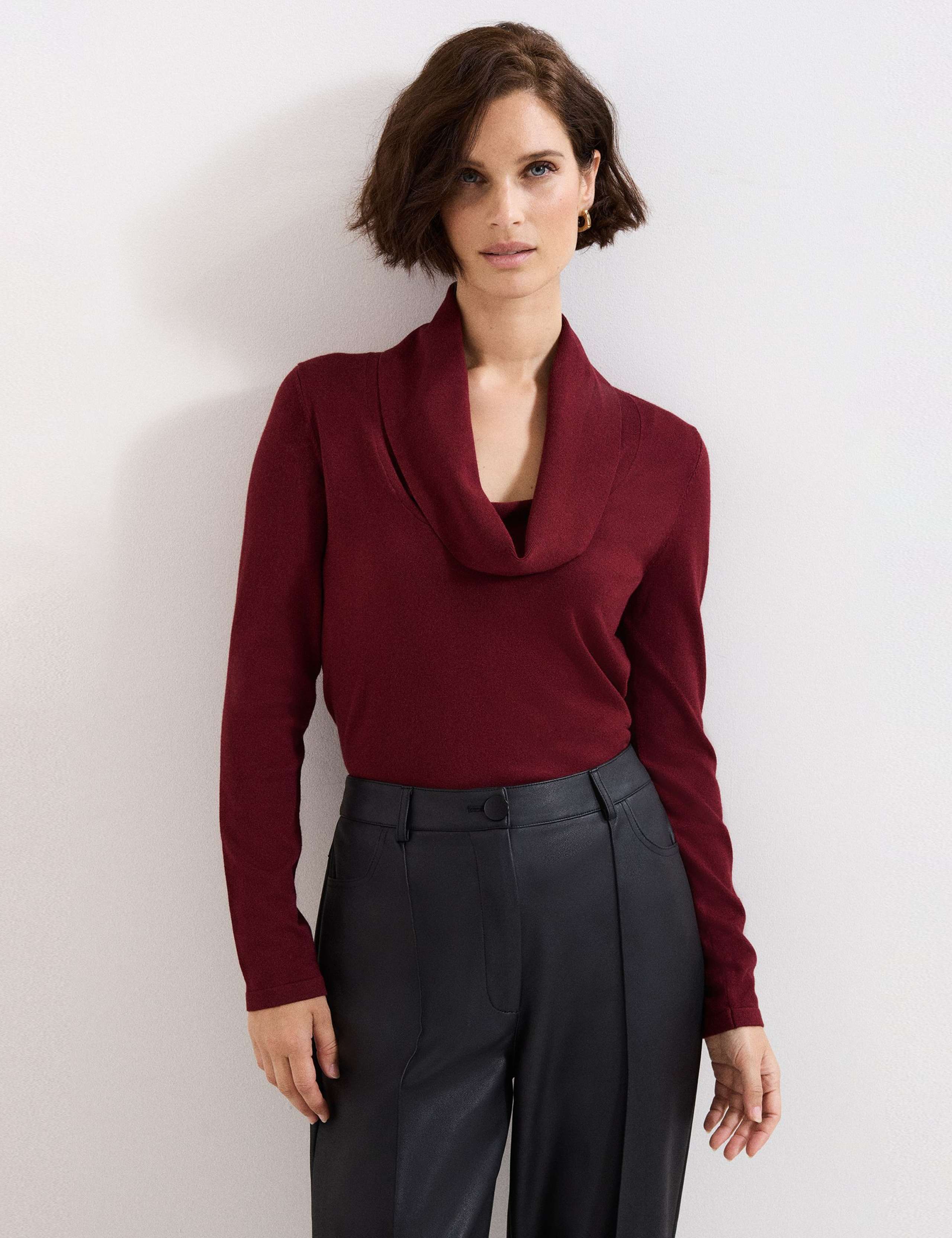 Cowl Neck Knitted Top