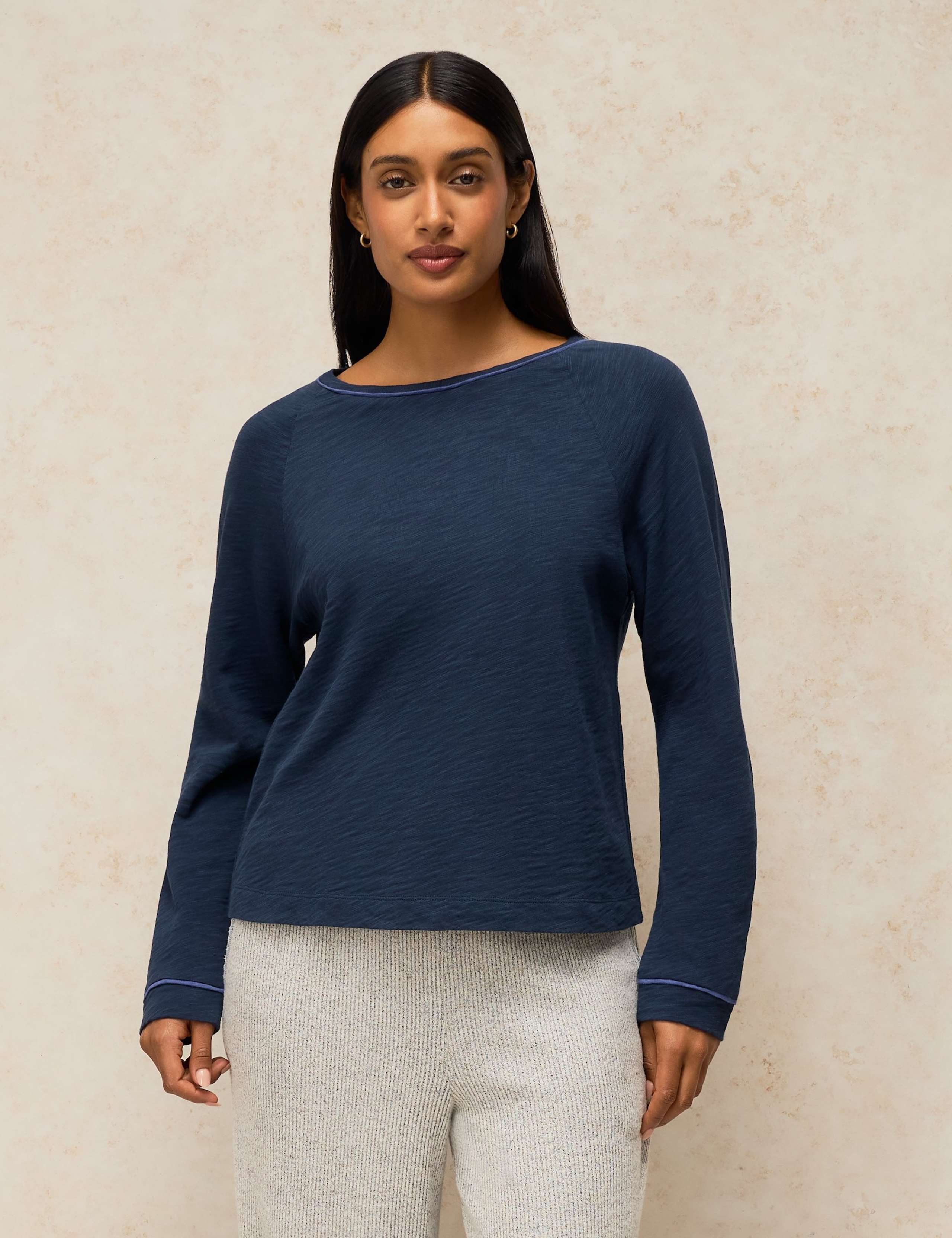 Pure Cotton Jersey Pyjama Top