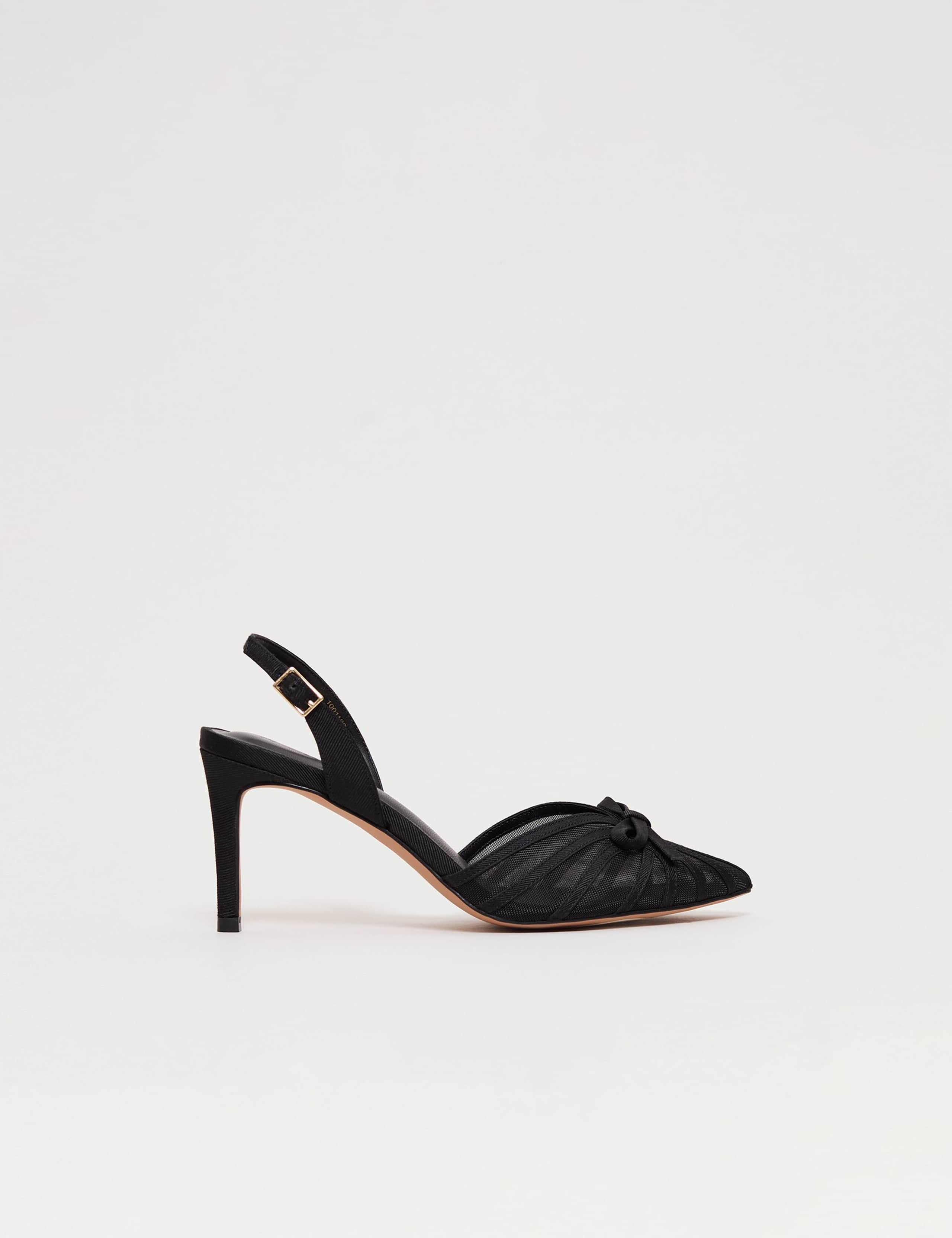 Grosgrain Stiletto Heel Slingback Sandals