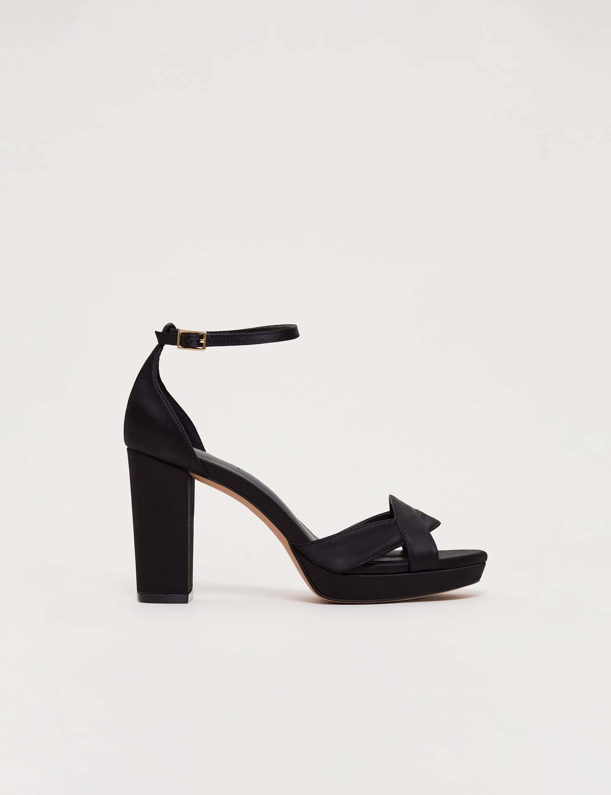 Satin Platform Heels