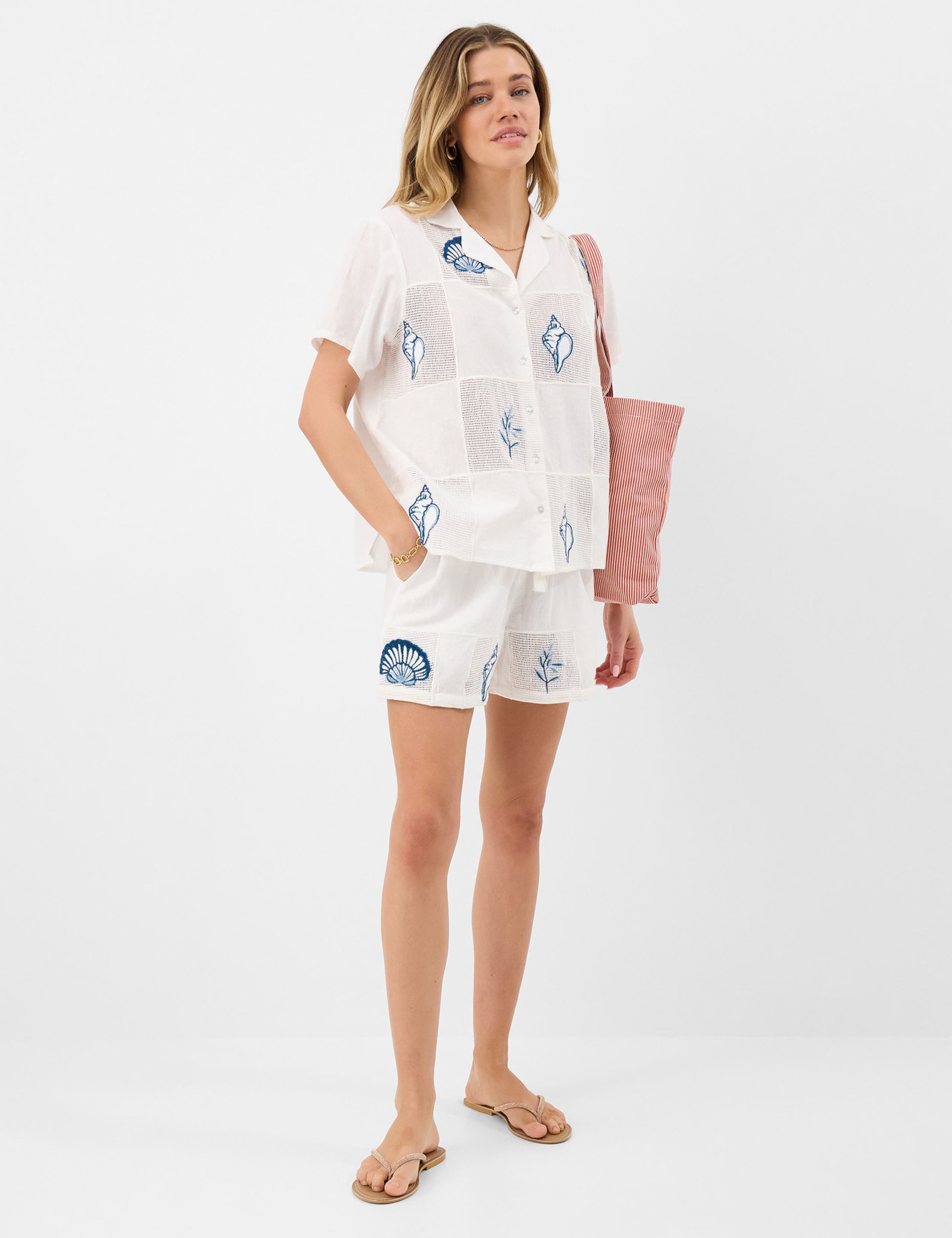 Cotton Rich Shell Patchwork Shorts