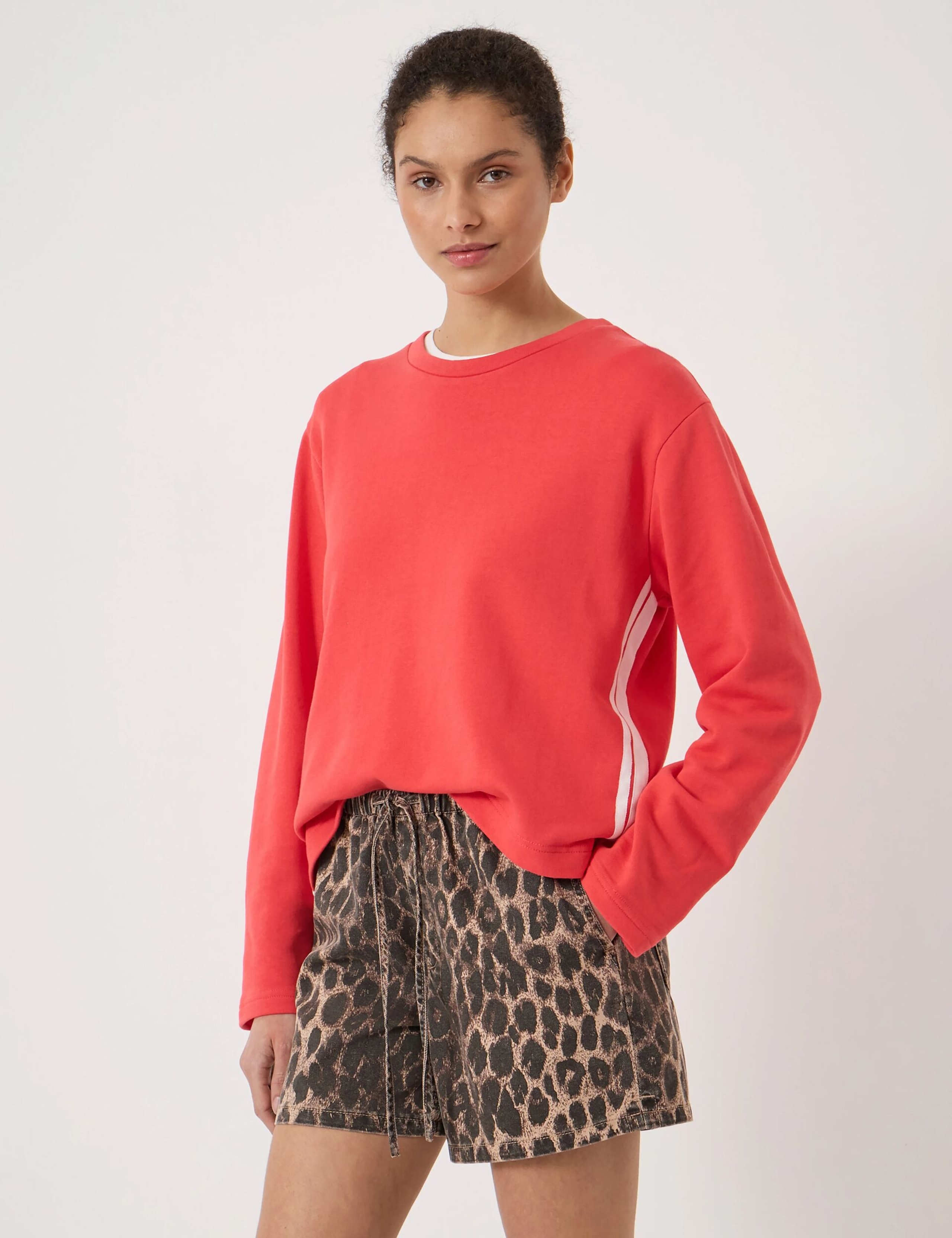 Cotton Rich Side Stripe Sweatshirt