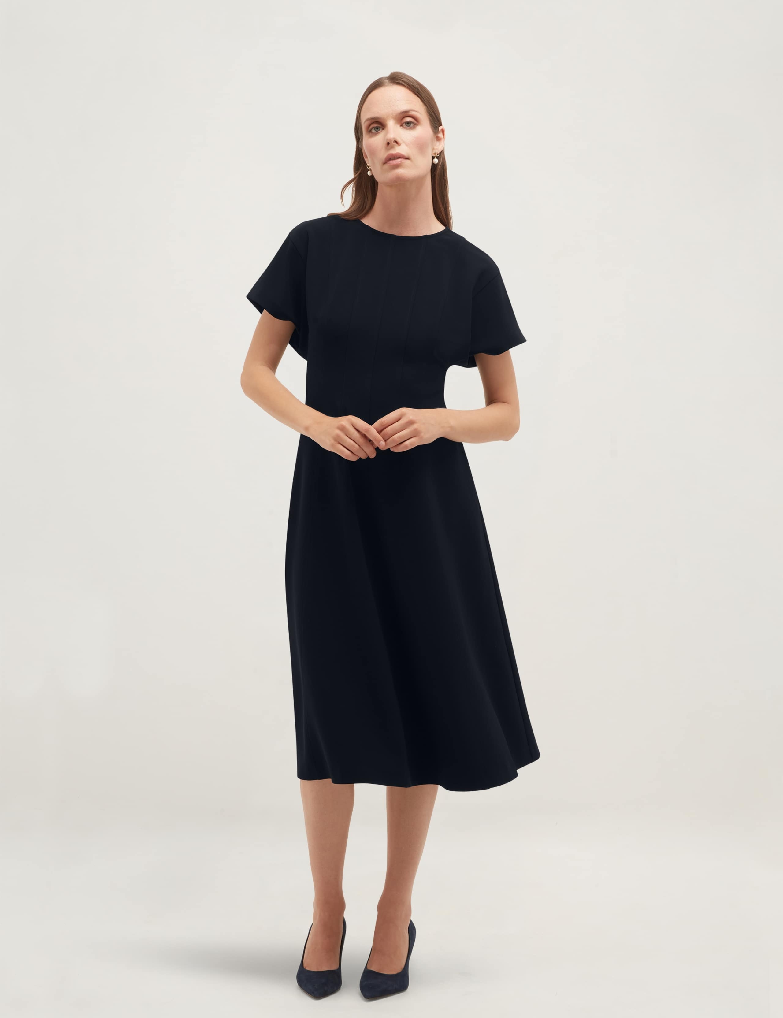 Midi Waisted Skater Dress