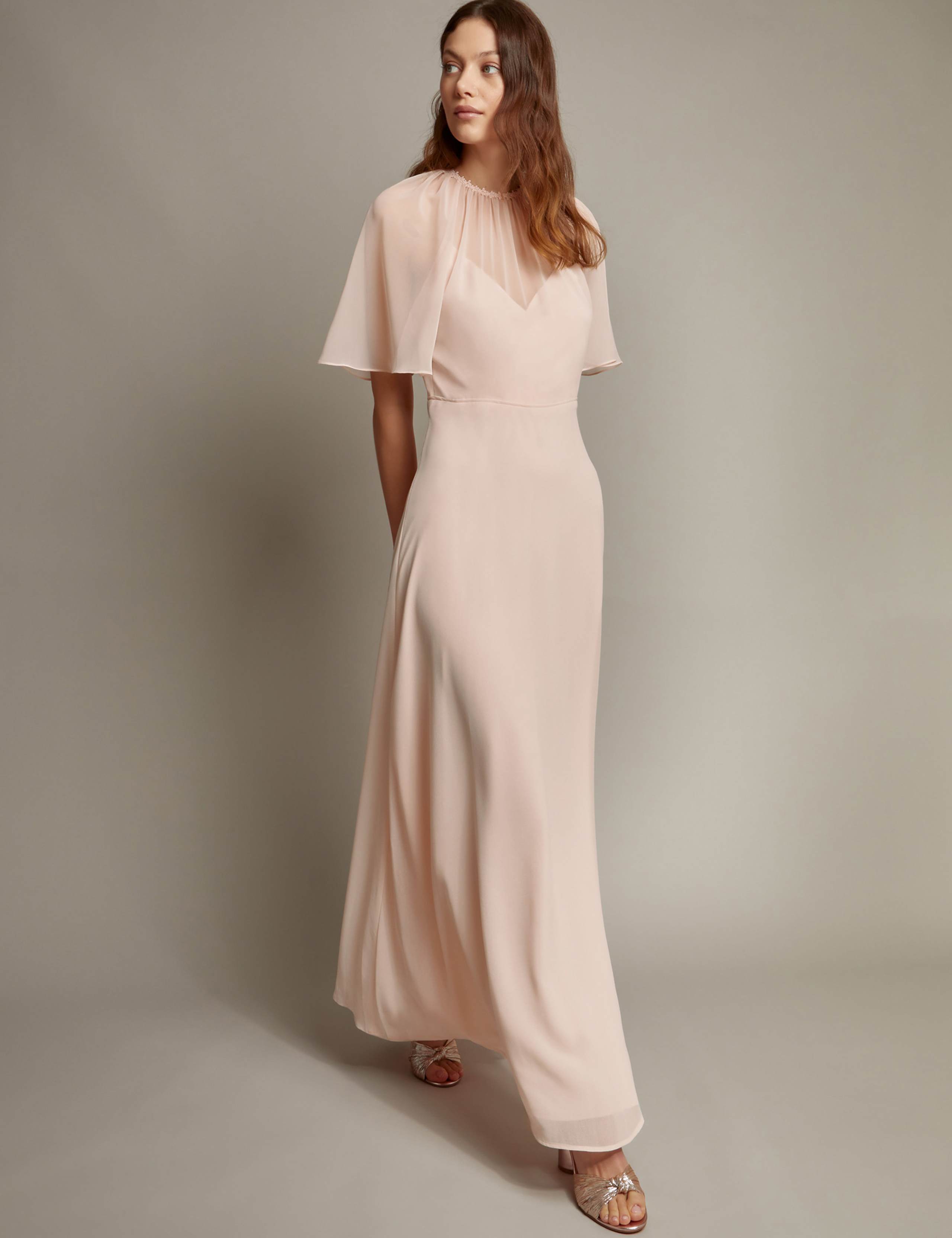 Round Neck Angel Sleeve Maxi Tea Dress