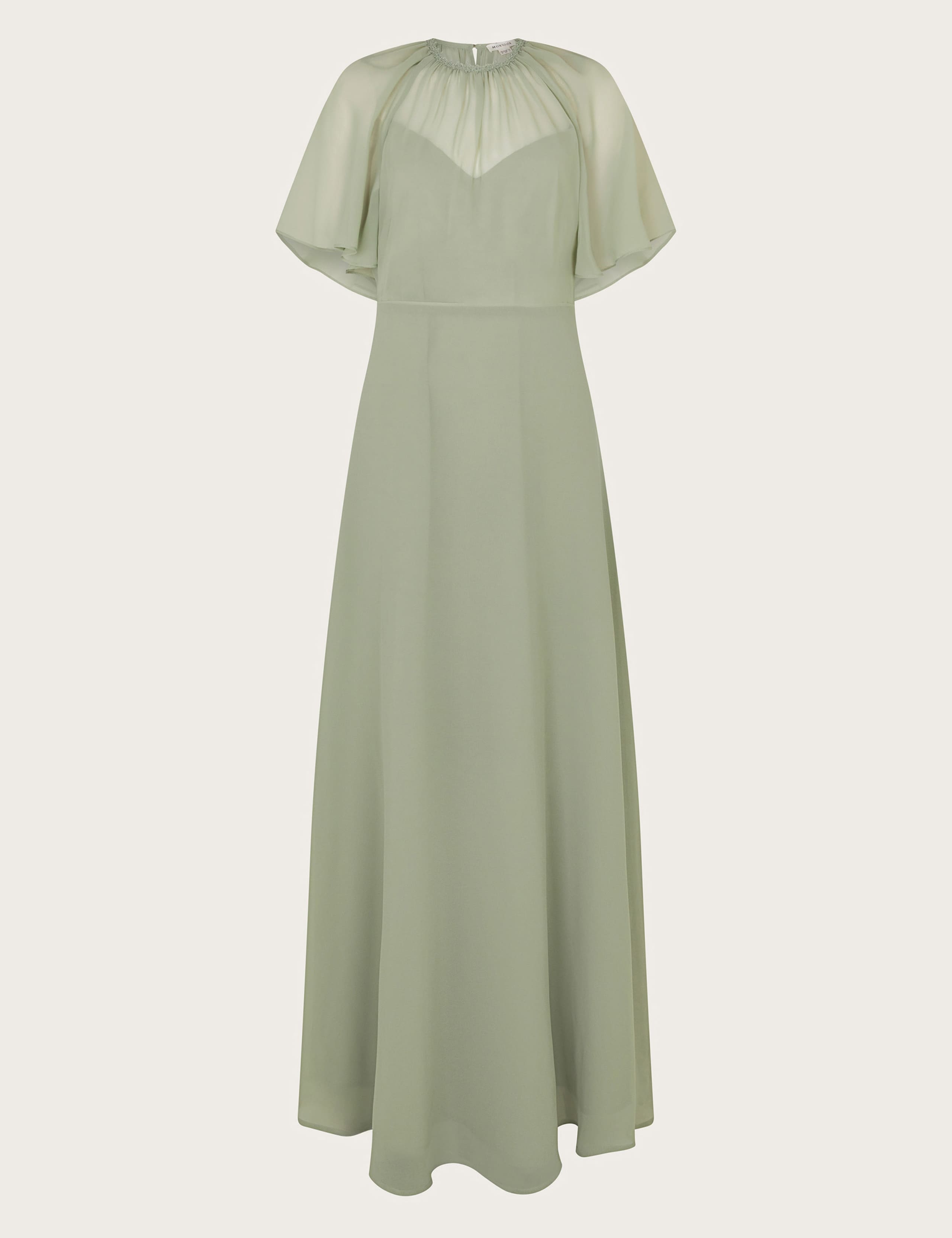 Round Neck Angel Sleeve Maxi Tea Dress