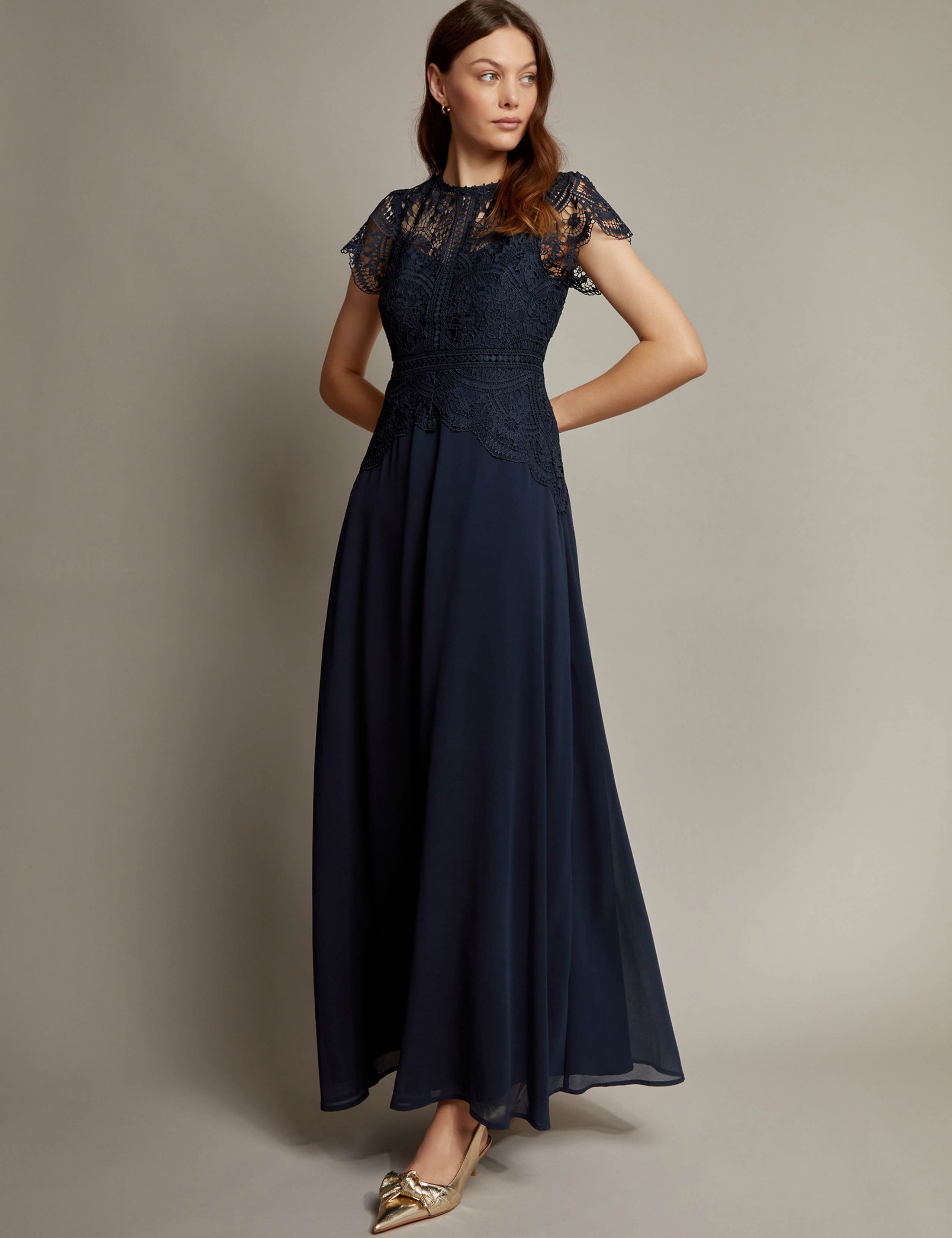 Lace Round Neck Maxi Dress