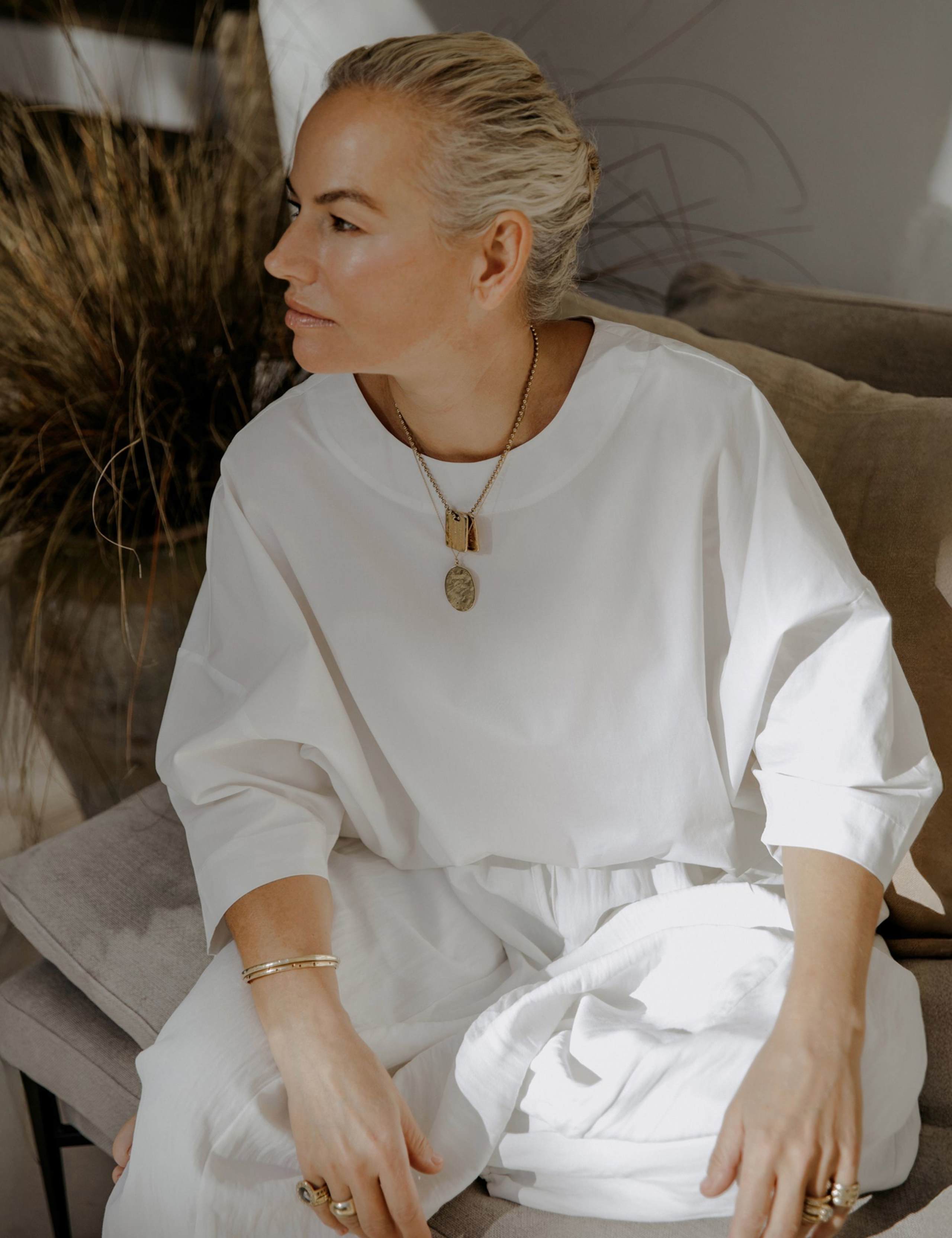 Pure Cotton Round Neck Blouse