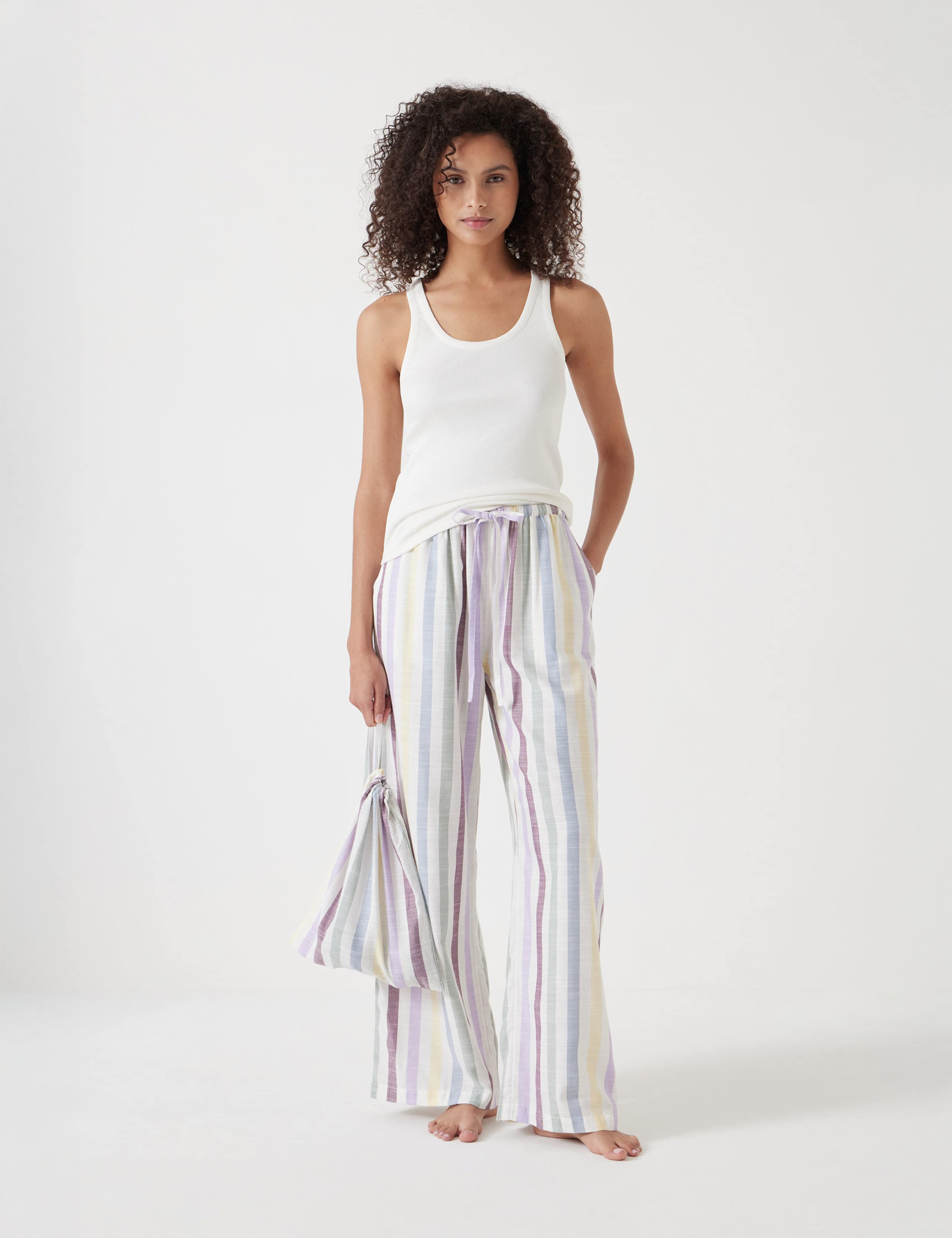 Cotton Rich Striped Pyjama Set