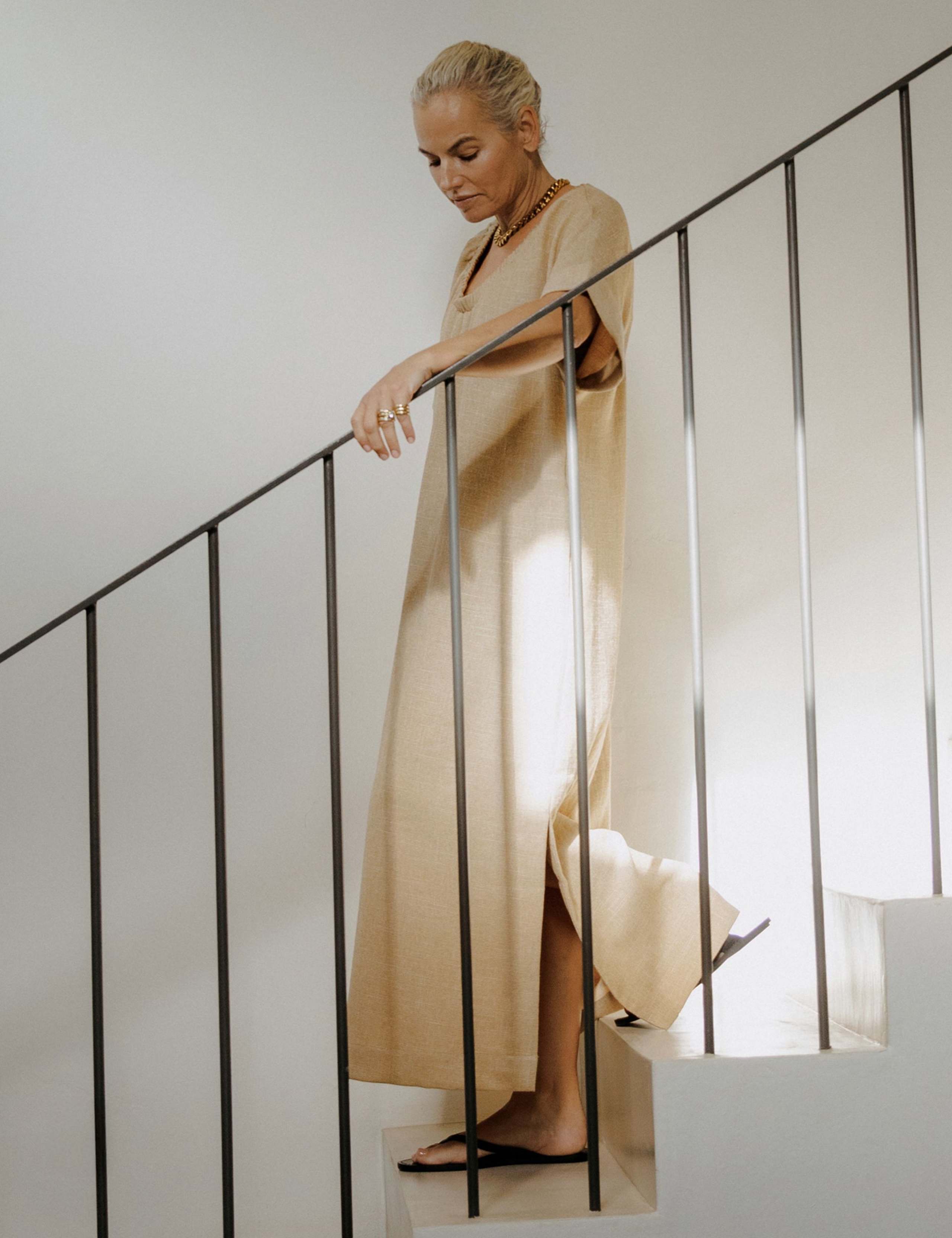 Round Neck Maxi Relaxed Kaftan Dress