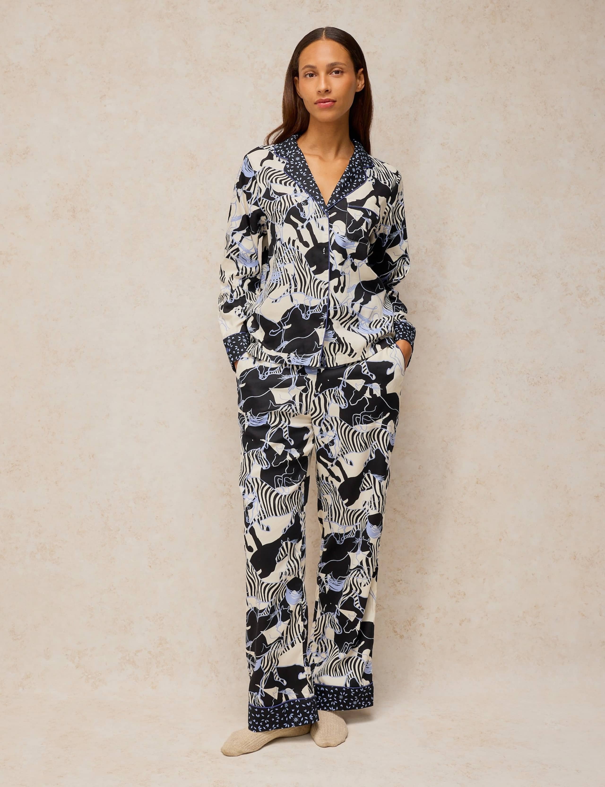 Cotton Rich Printed Pyjama Bottoms