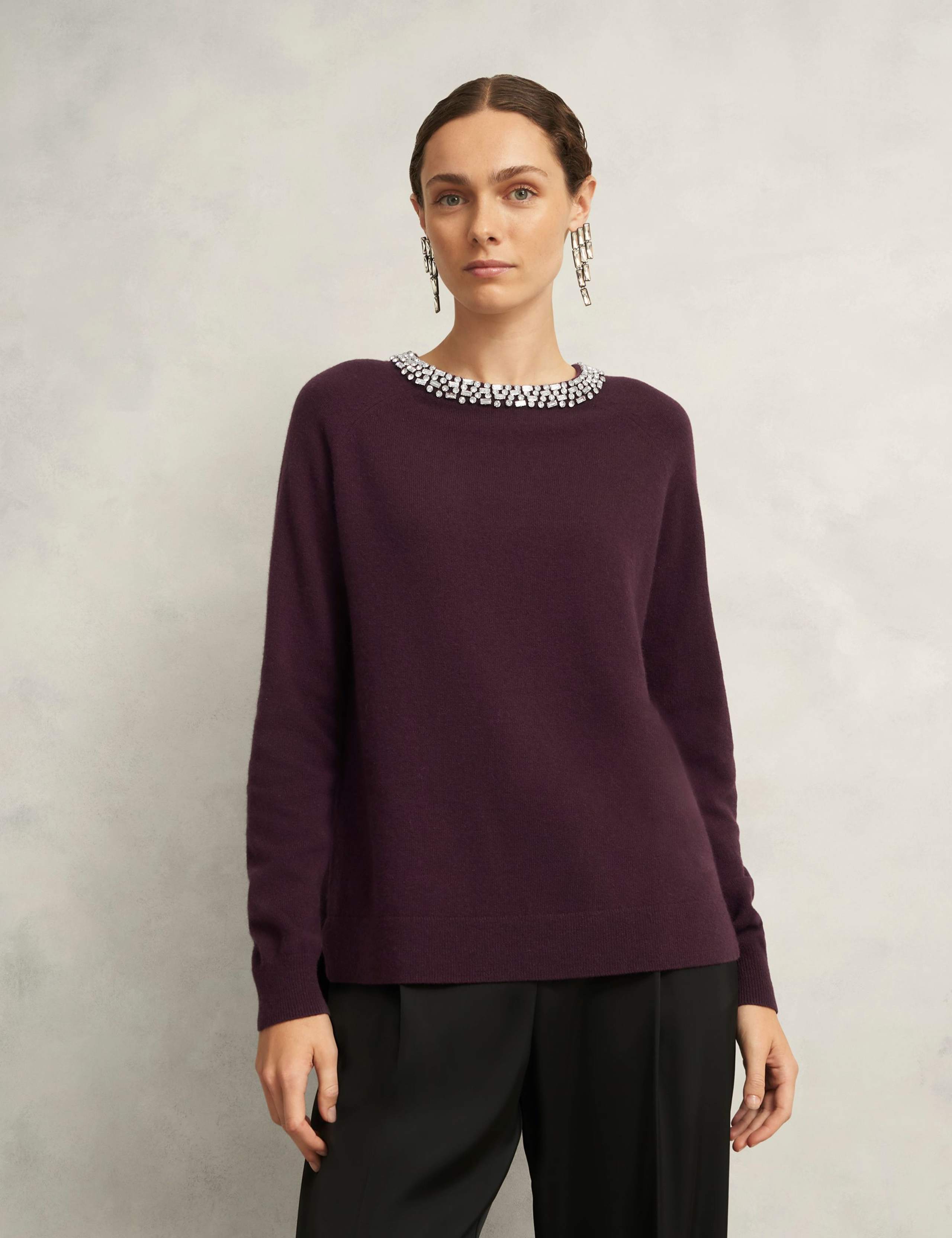 Wool Blend Embellished Jumper