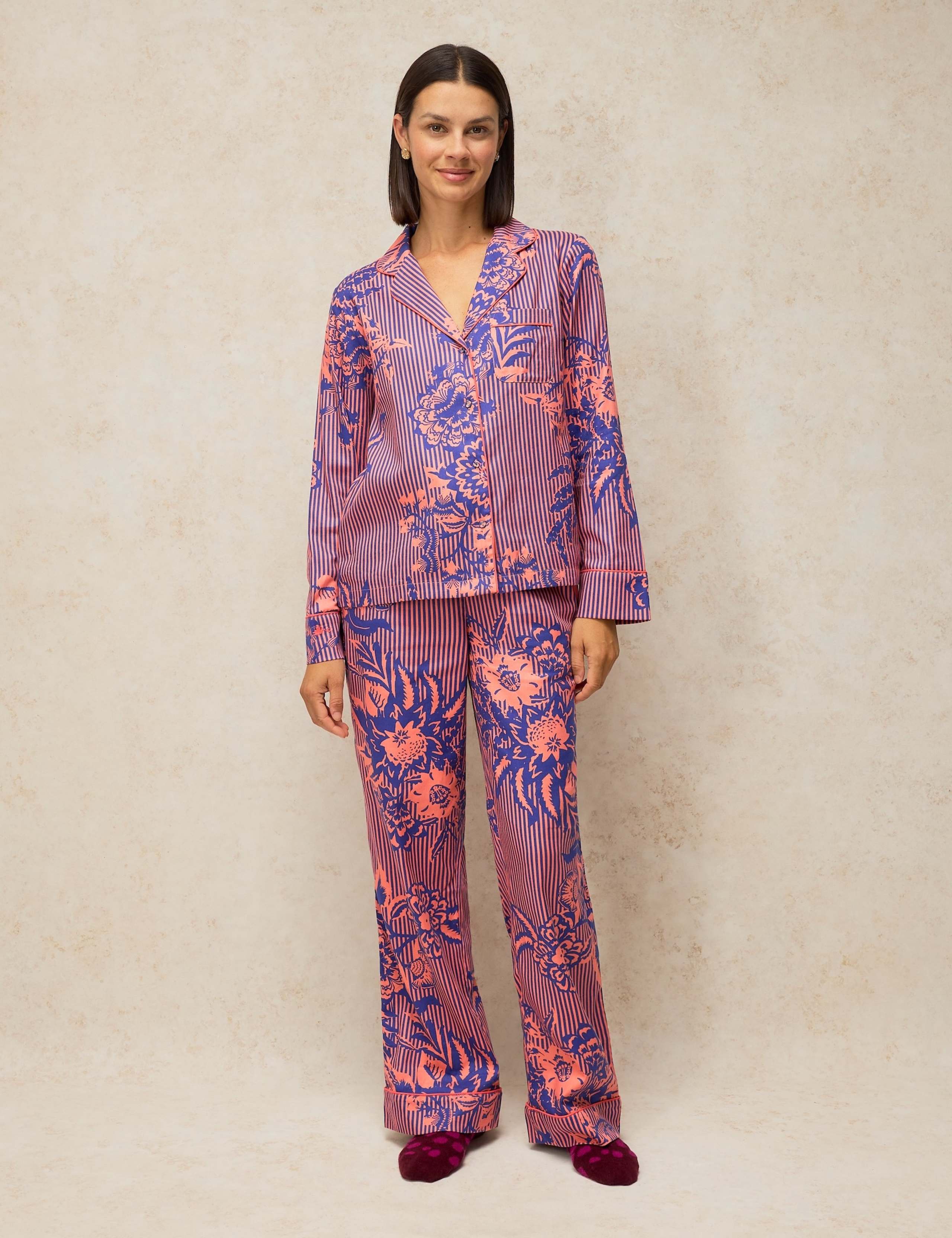 Cotton Rich Printed Pyjama Bottoms