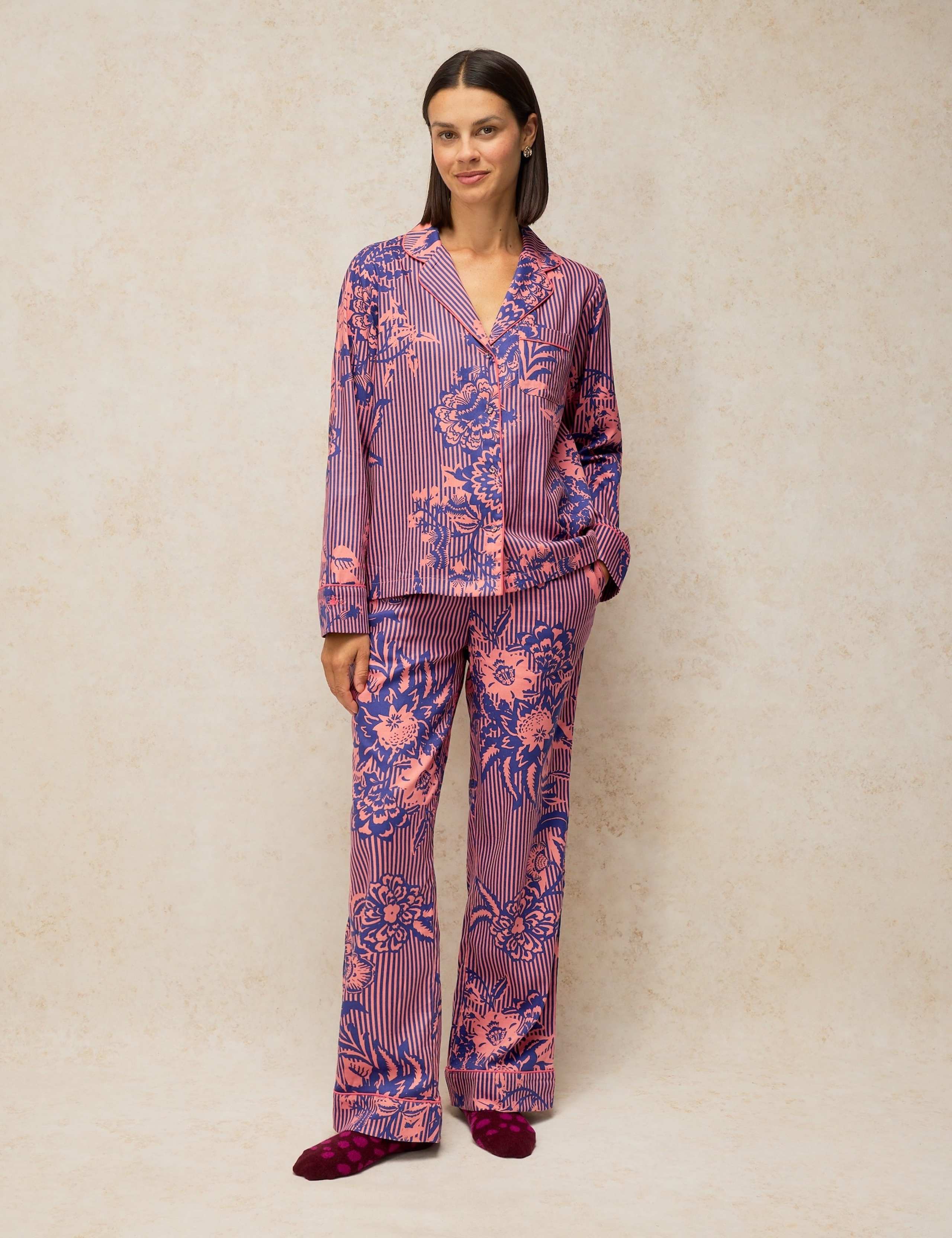 Cotton Rich Printed Pyjama Top