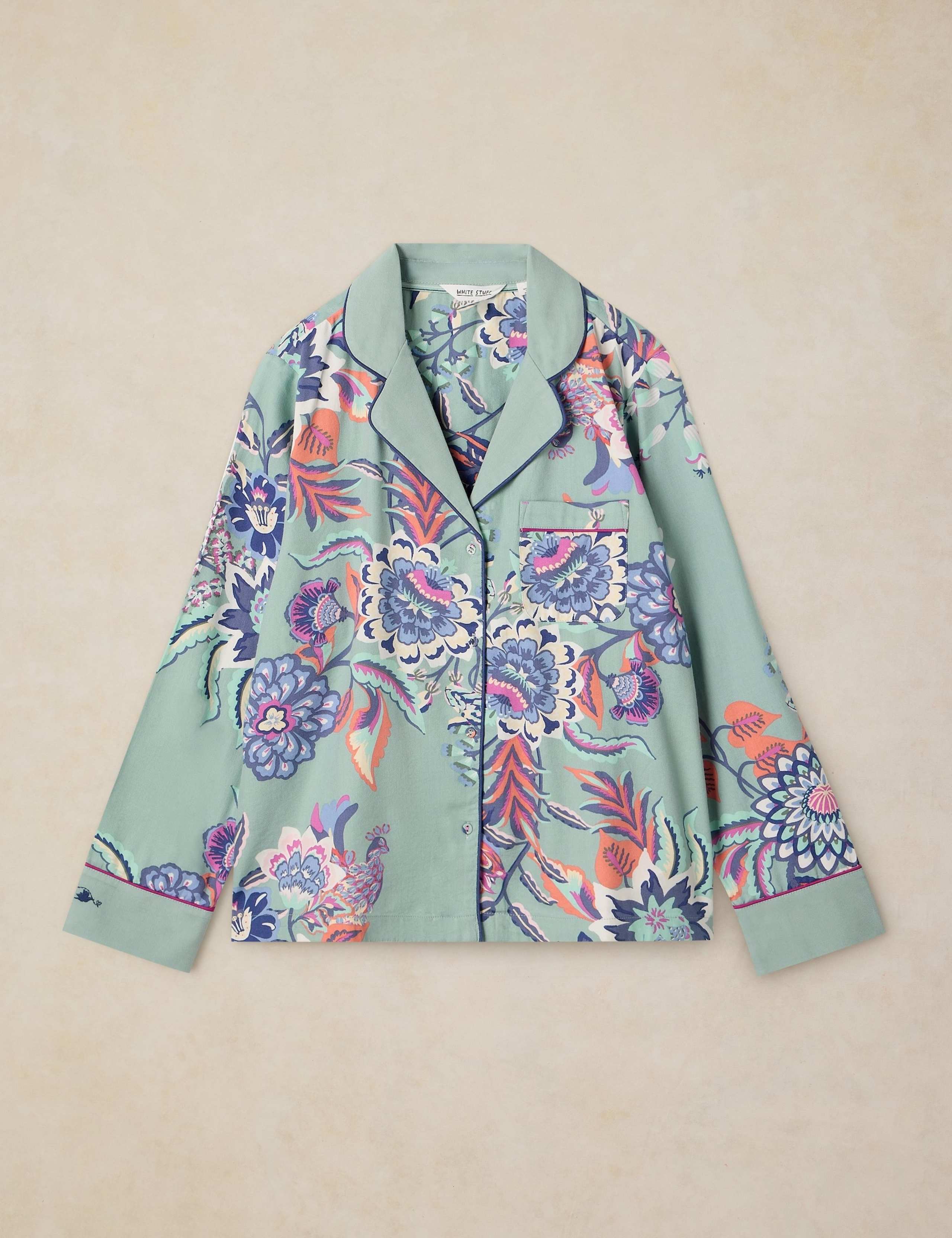 Cotton Rich Printed Pyjama Top