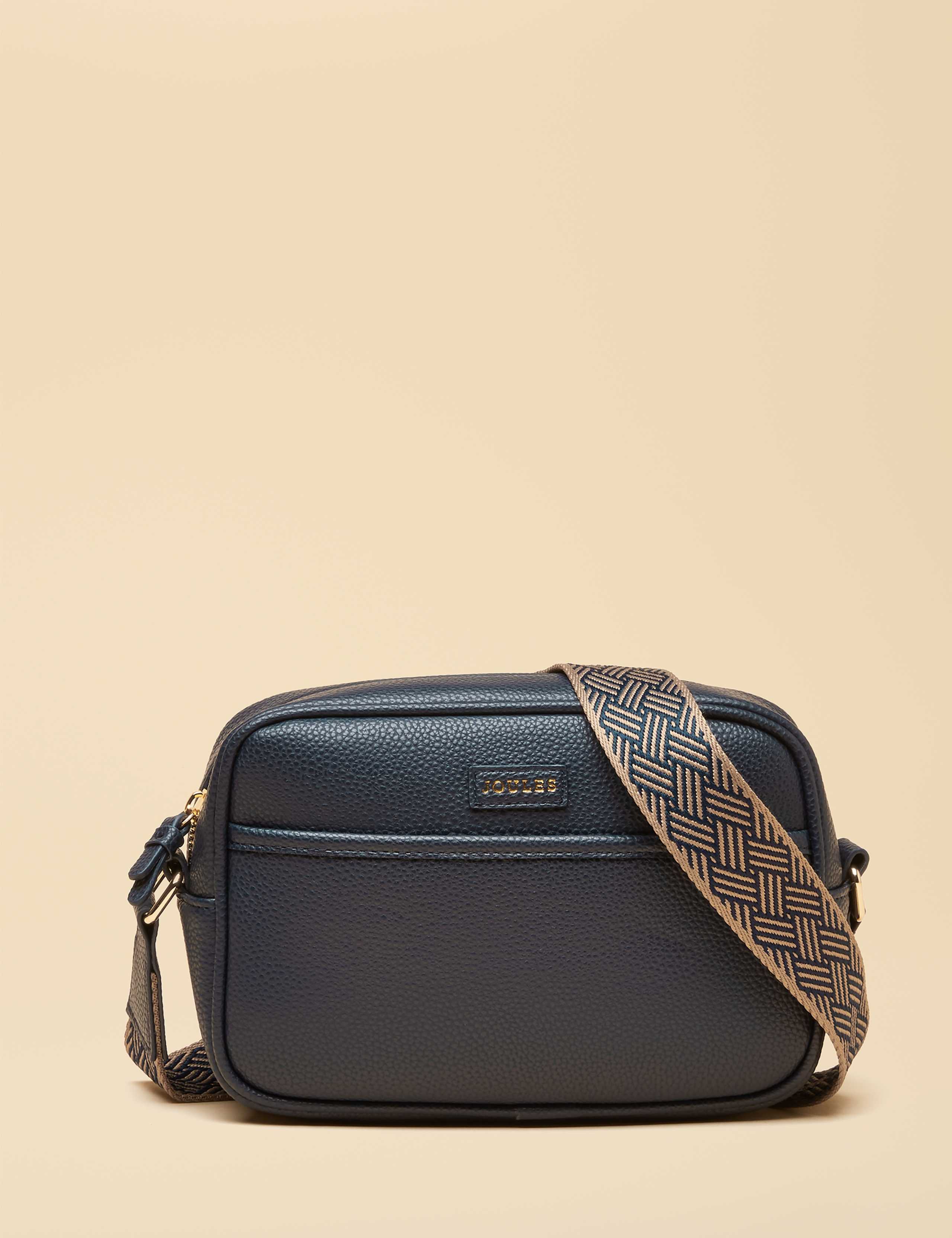 Faux Leather Metallic Cross Body Bag