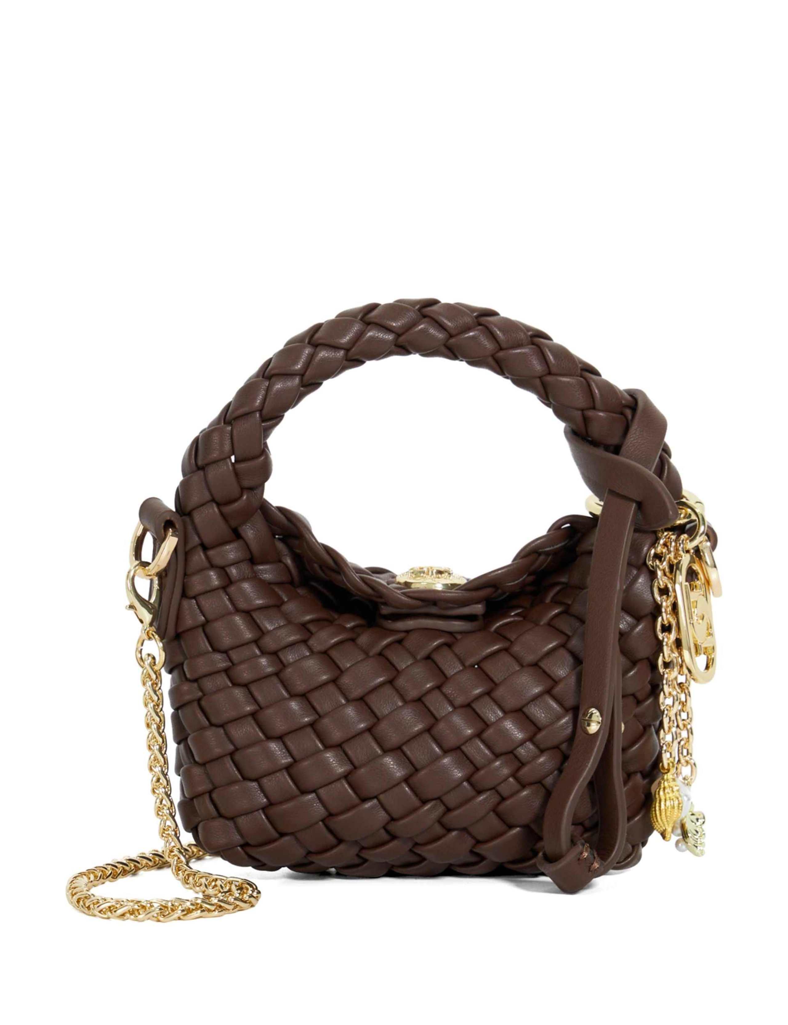 Woven Chain Strap Cross Body Bag