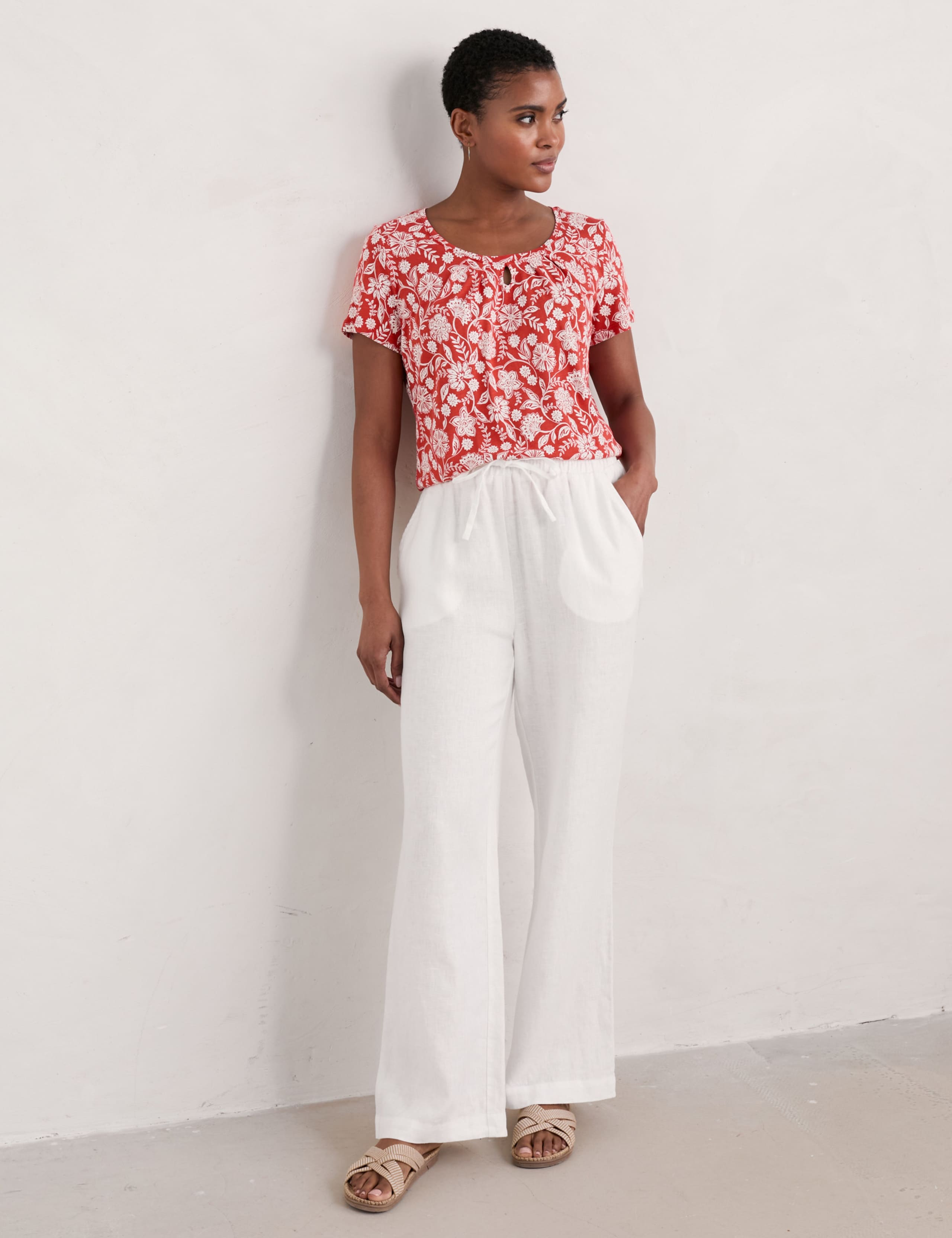Cotton Blend Floral T-Shirt