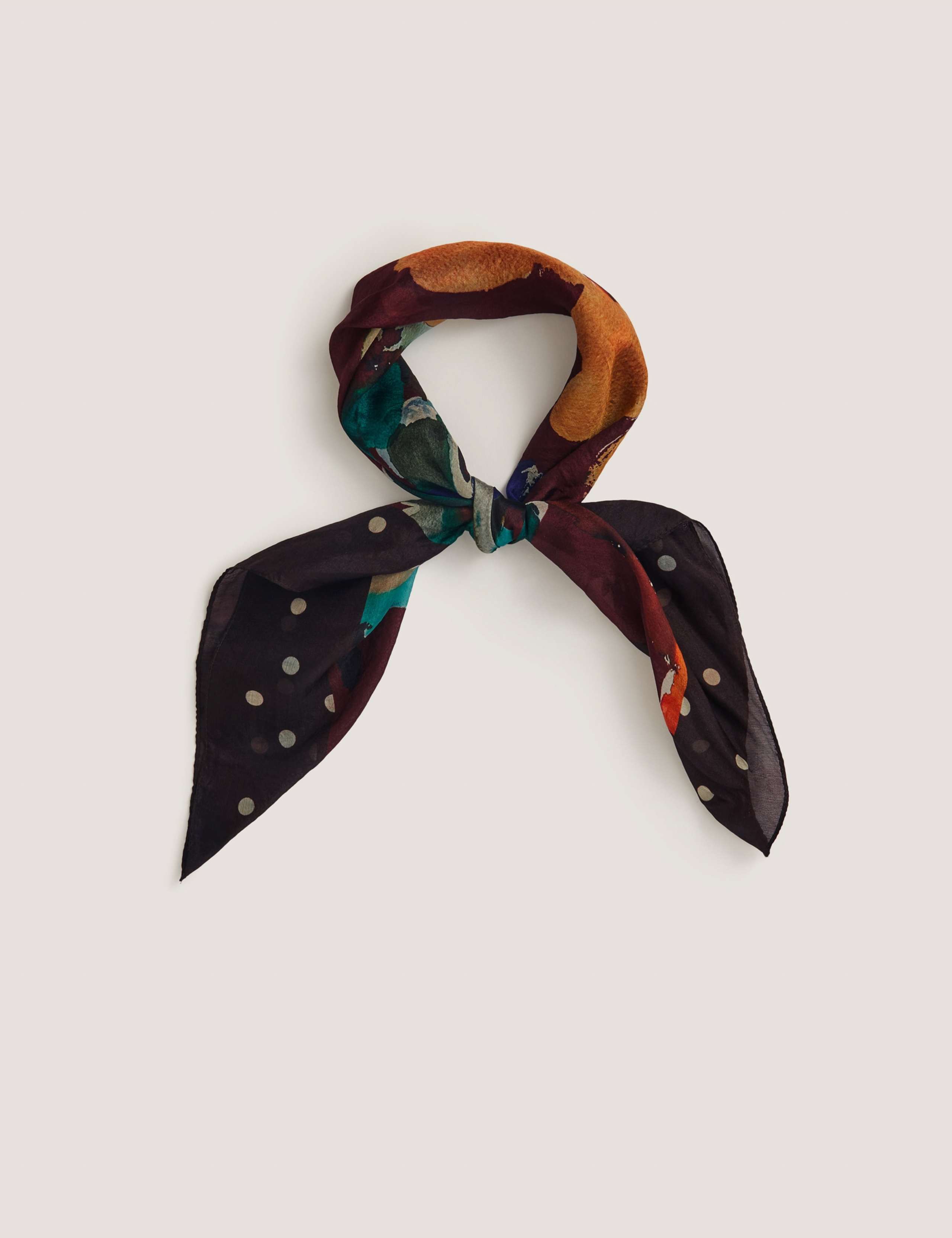 Pure Silk Floral Square Scarf