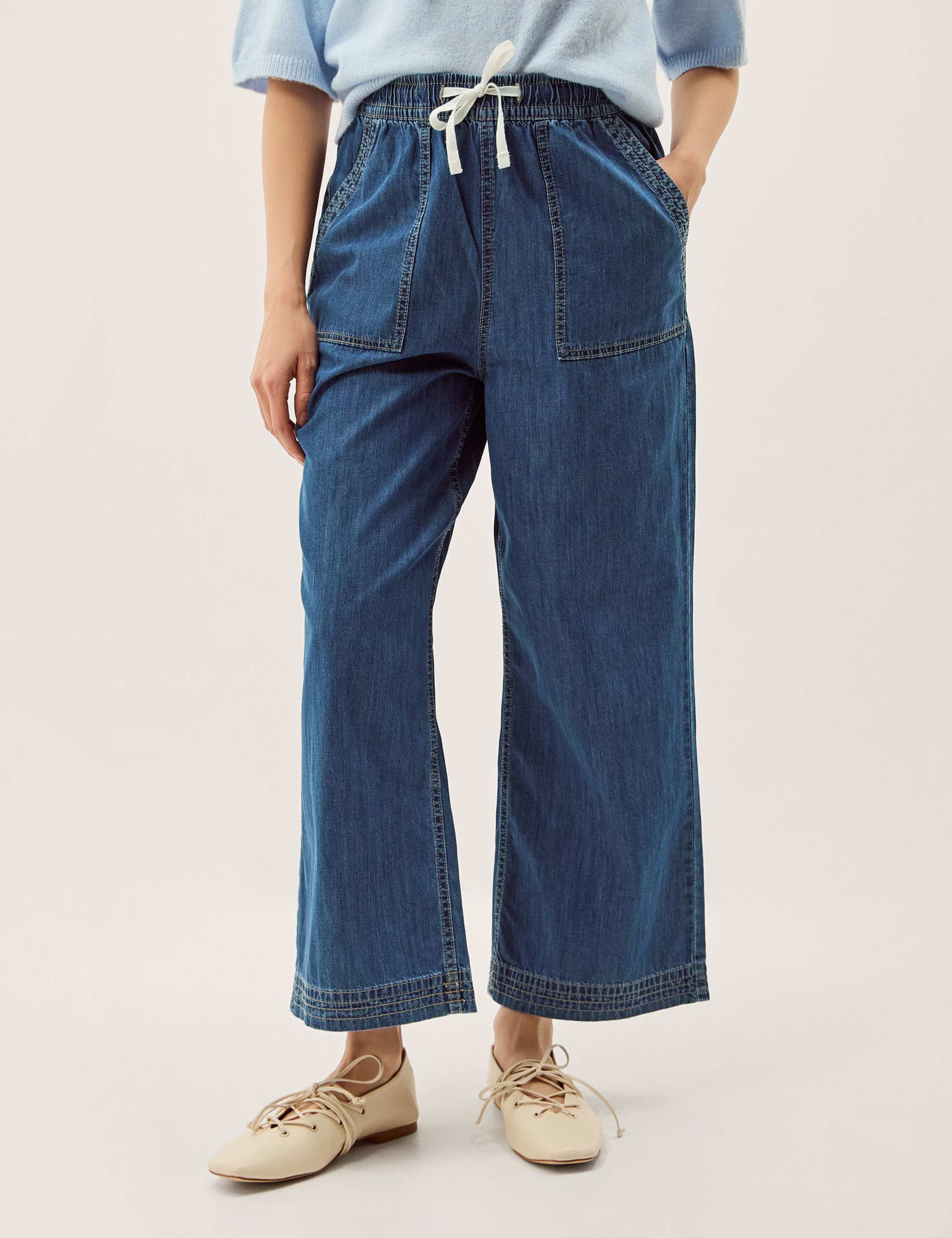 Mid Rise Straight Leg Ankle Grazer Jeans