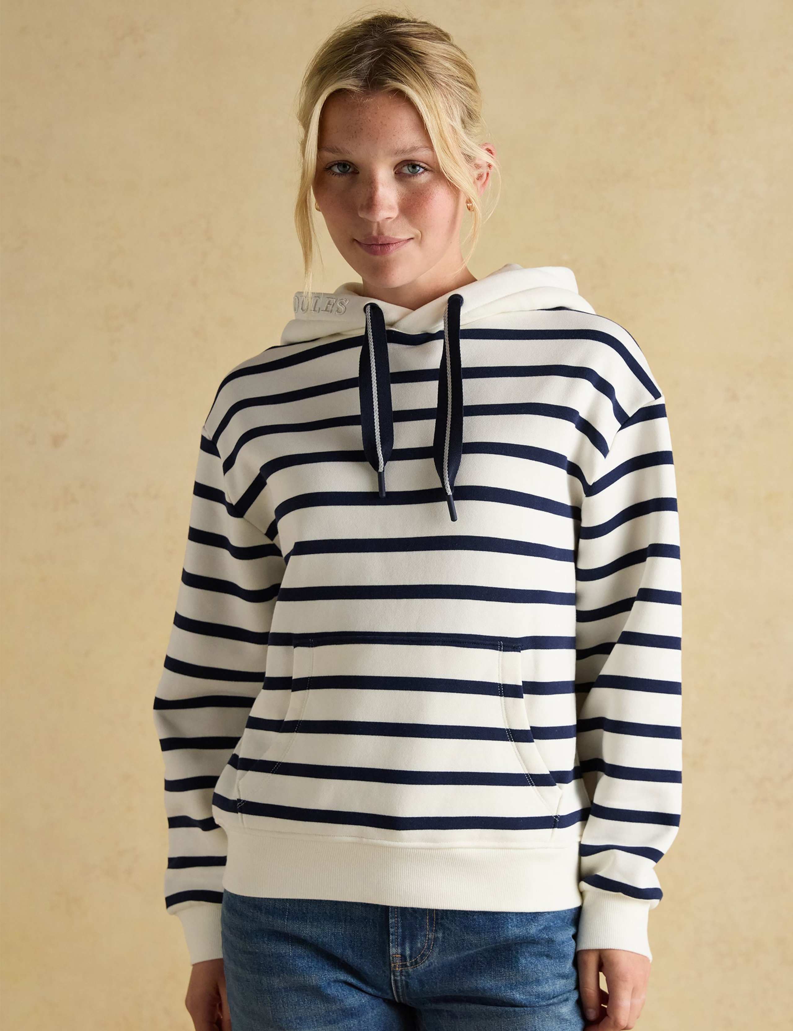 Cotton Rich Striped Hoodie