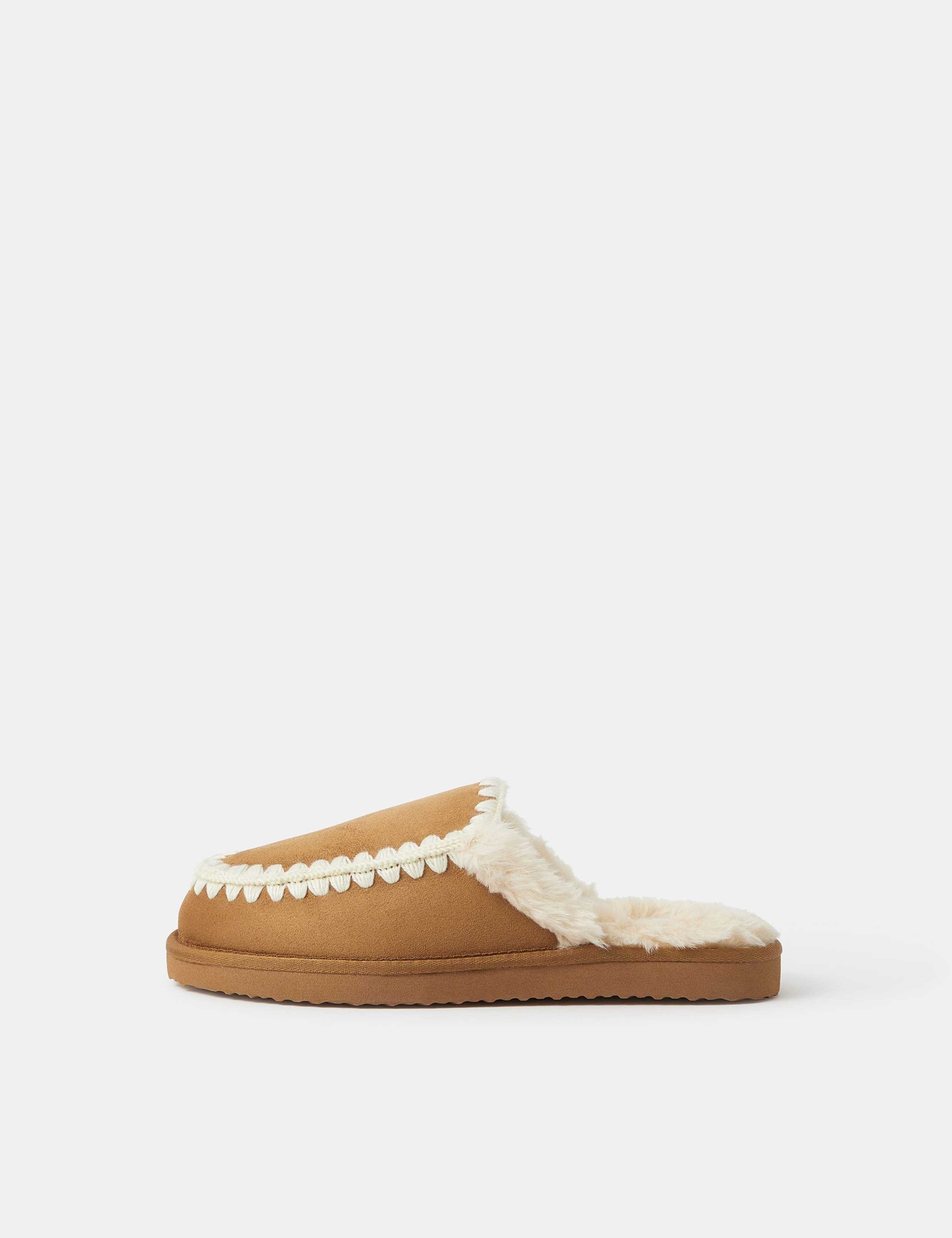 Whipstitch Mule Slippers