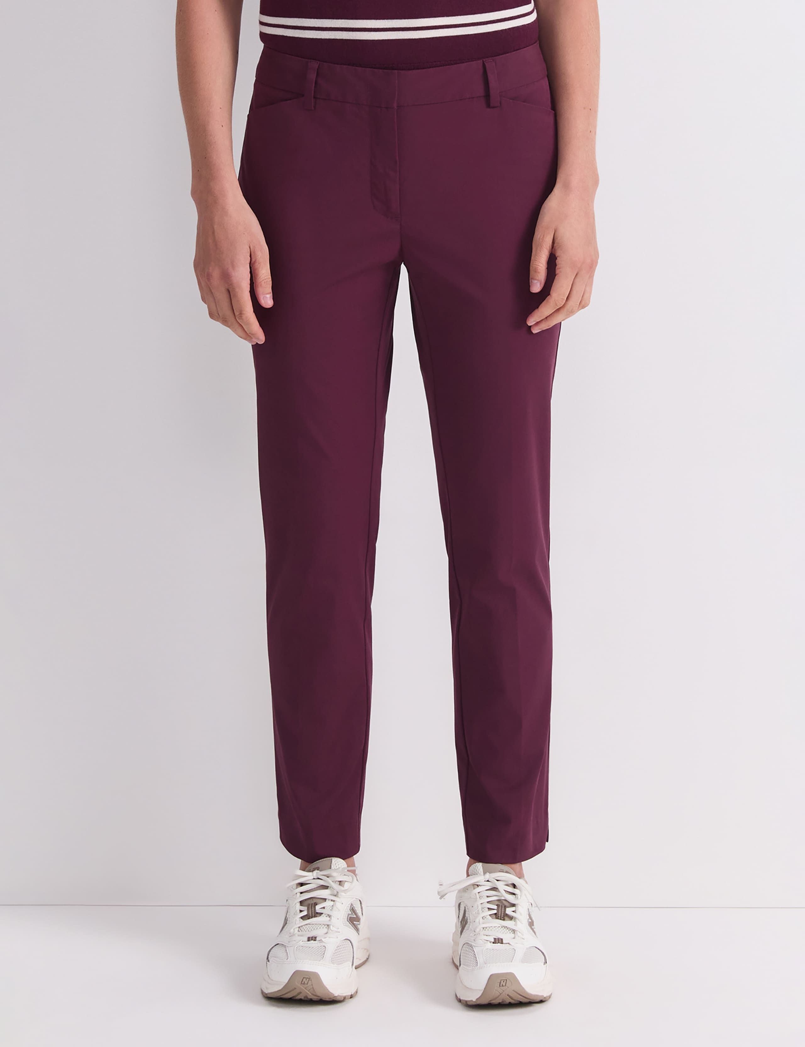 Cotton Rich Slim Fit Cropped Trousers
