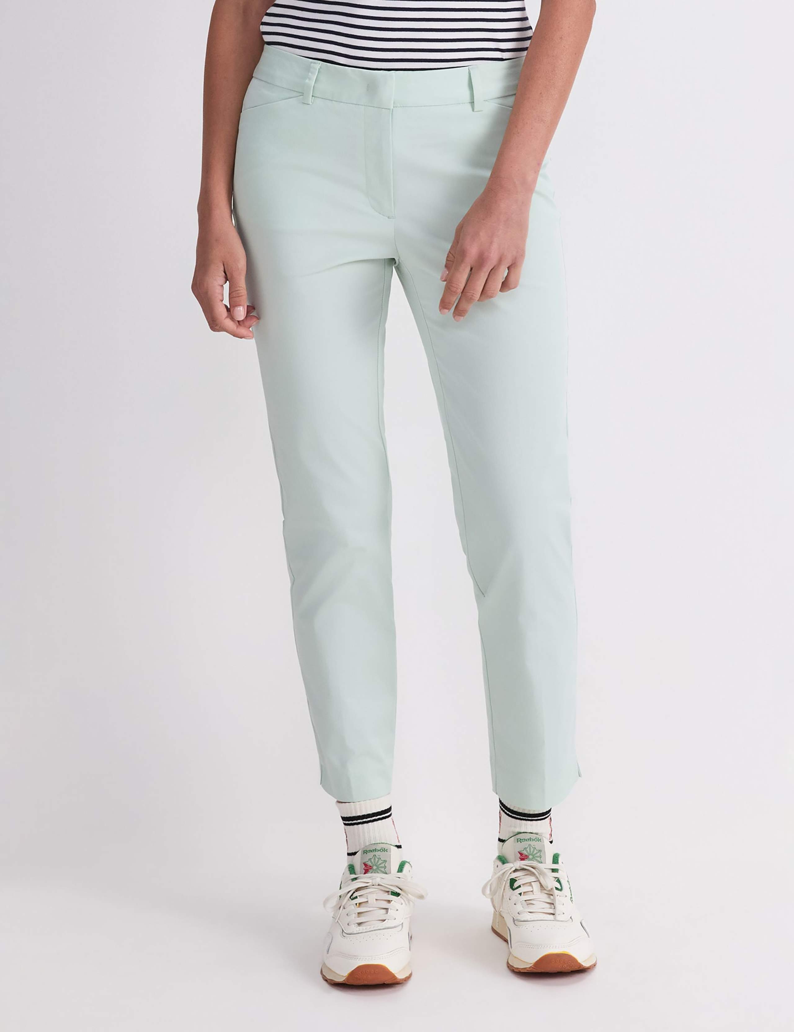 Cotton Rich Slim Fit Cropped Trousers