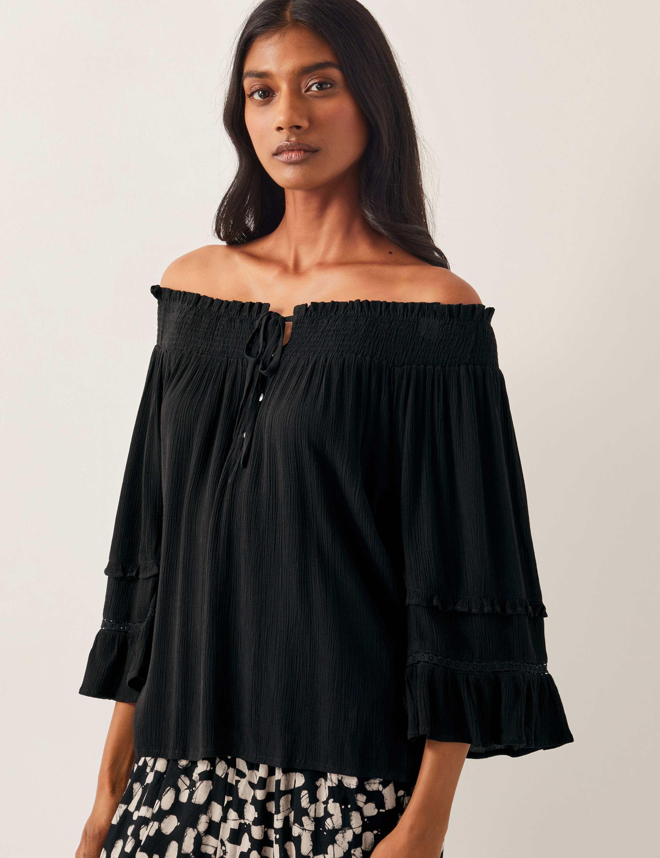 Smocked Off The Shoulder Top