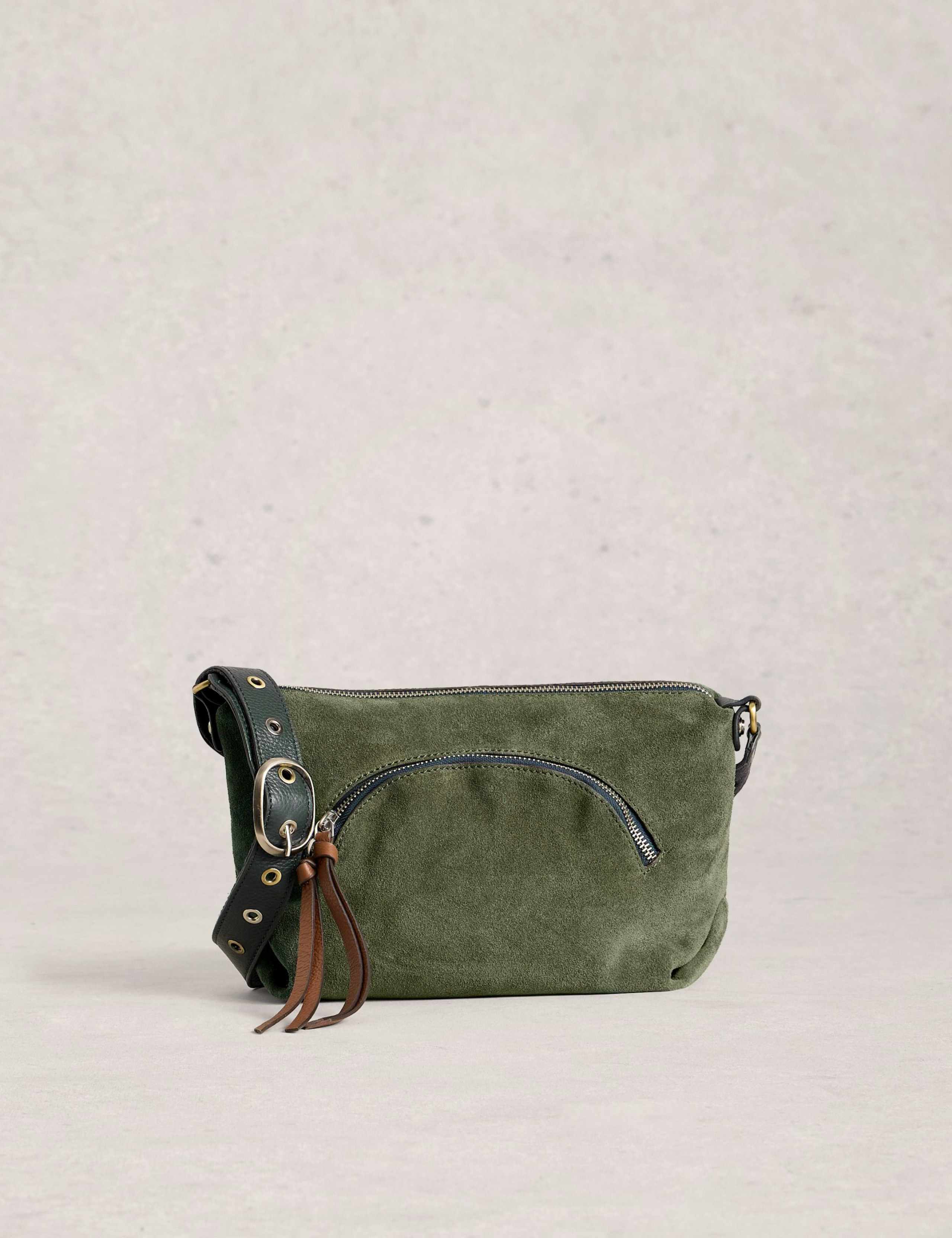 Suede Cross Body Bag