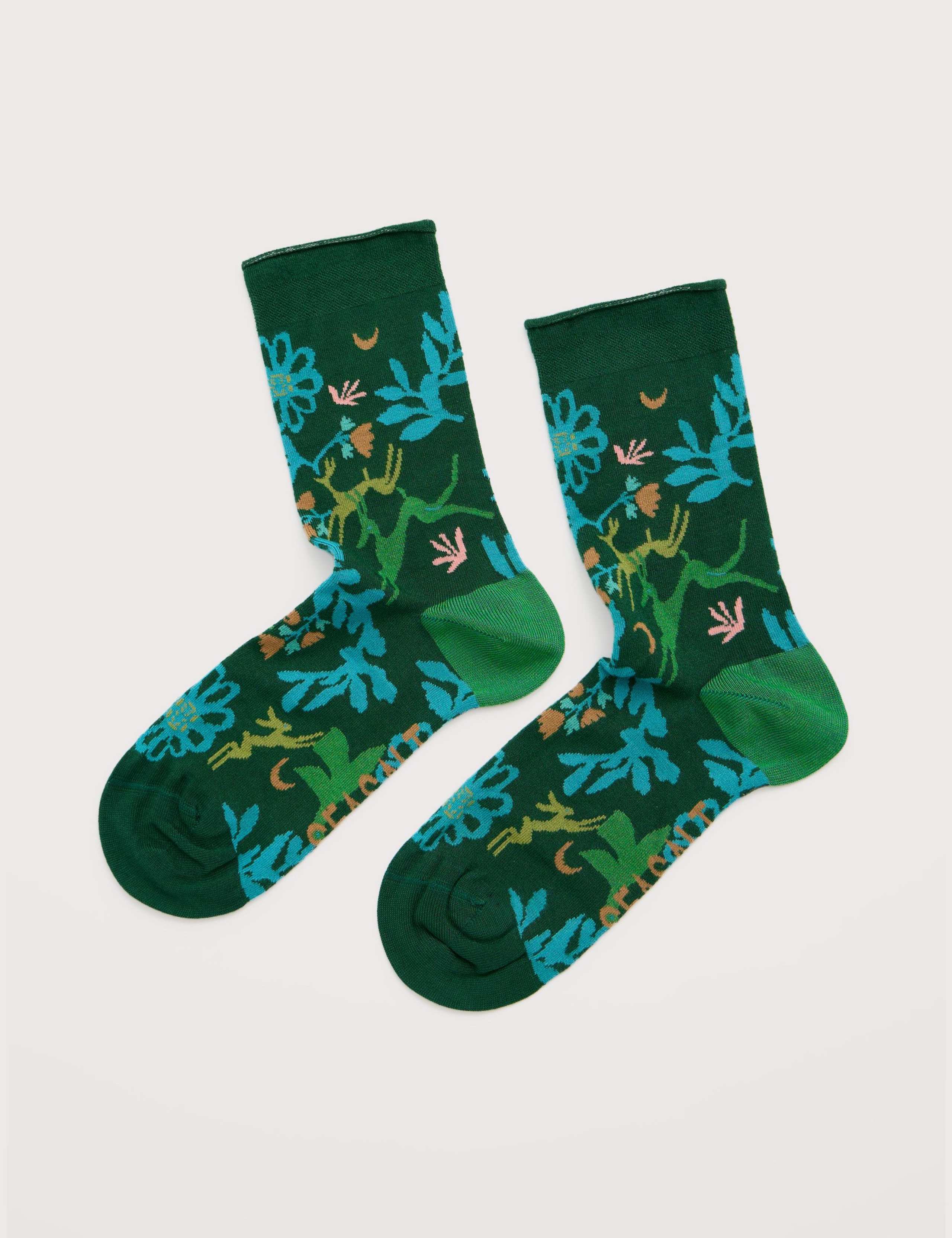 Forest Ankle High Socks