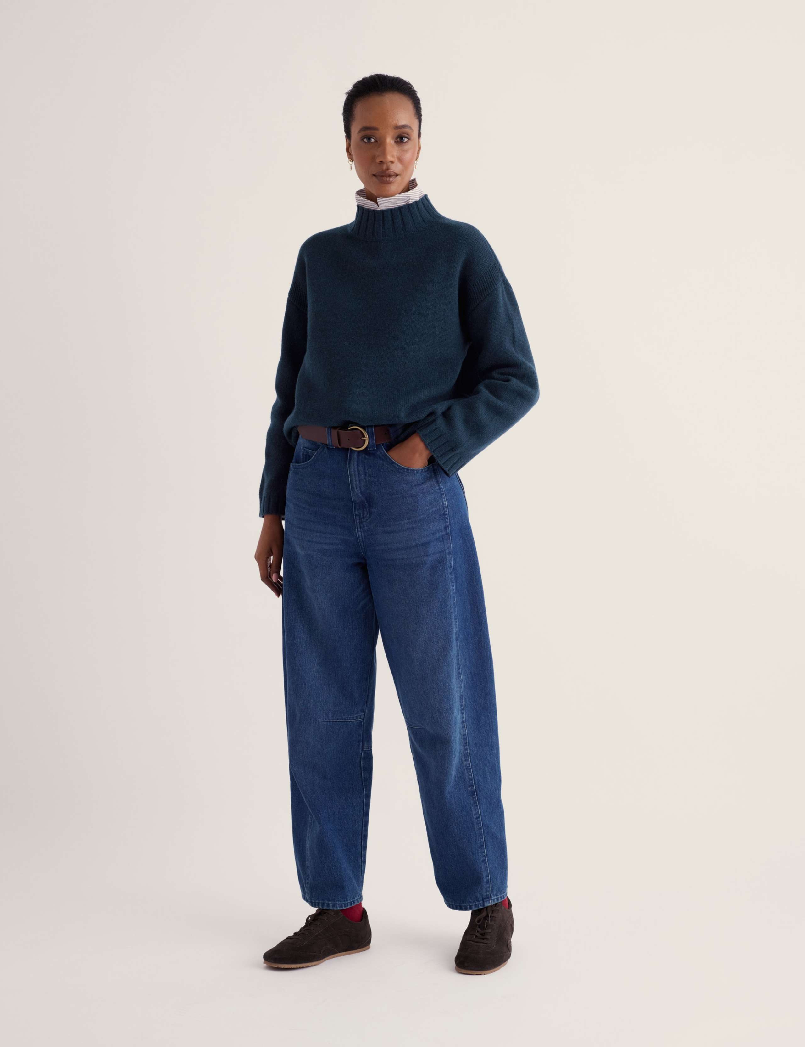 Wool Rich Roll Neck Oversized Jumper