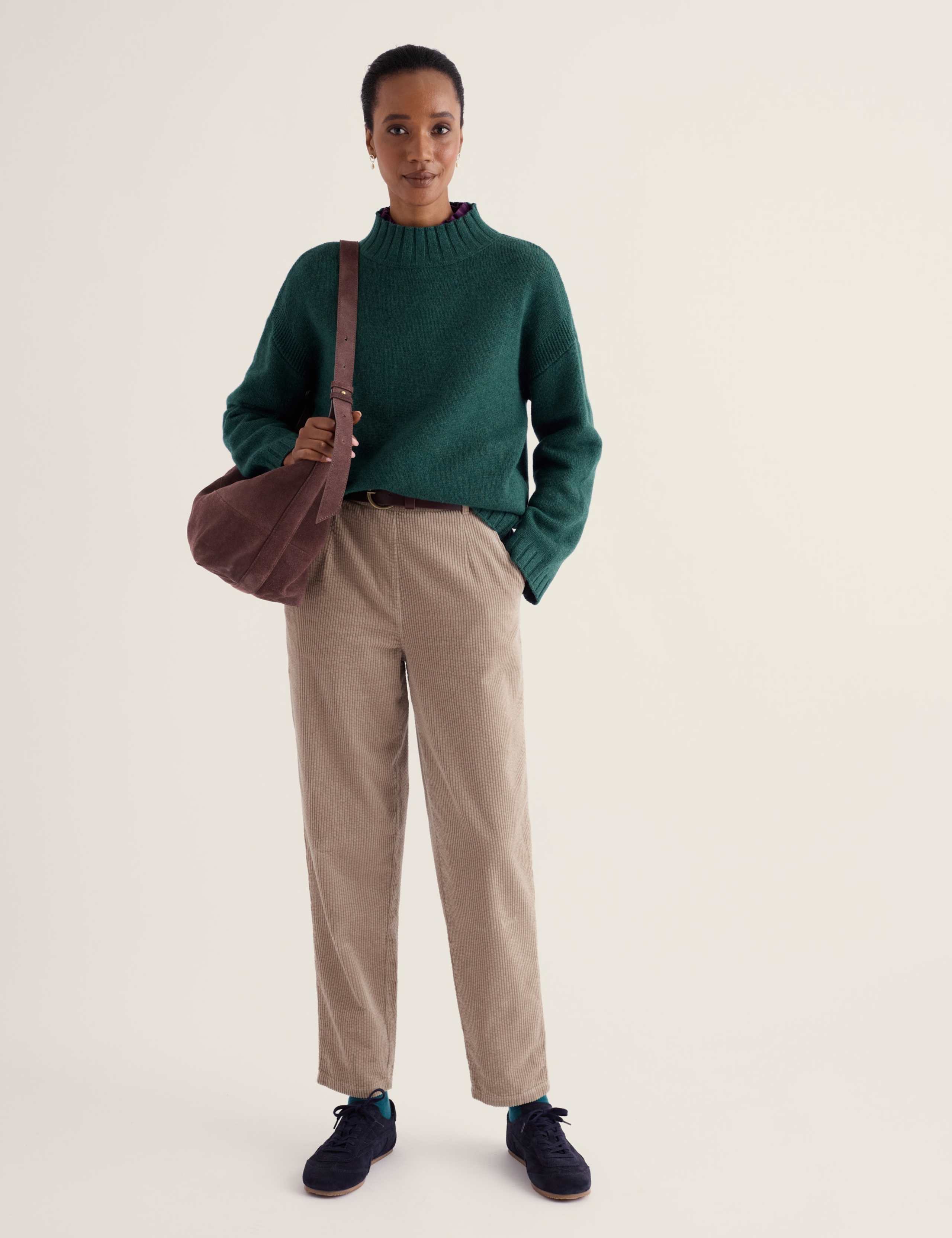 Wool Rich Roll Neck Oversized Jumper