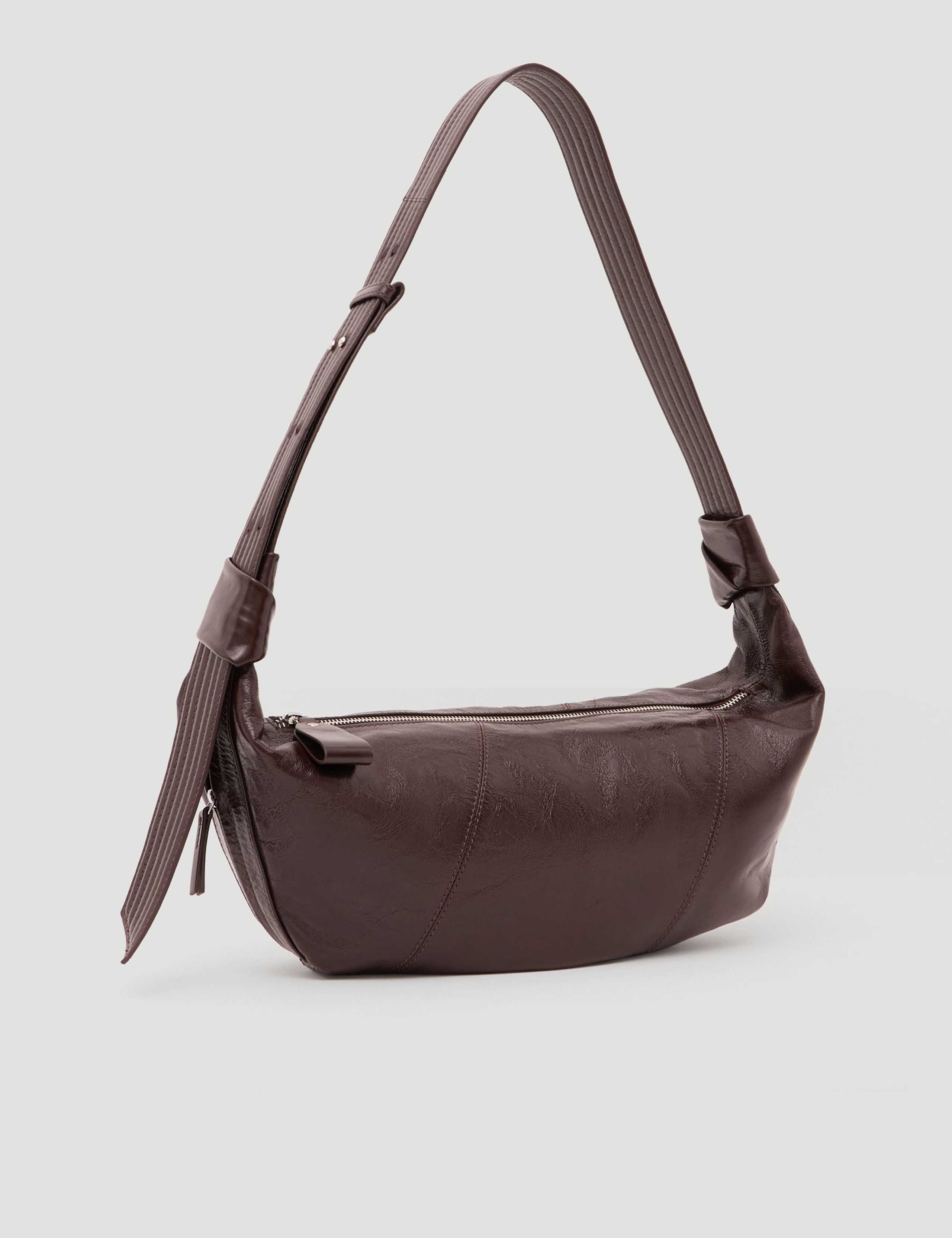 Oversized Leather Crescent Shoulder Bag