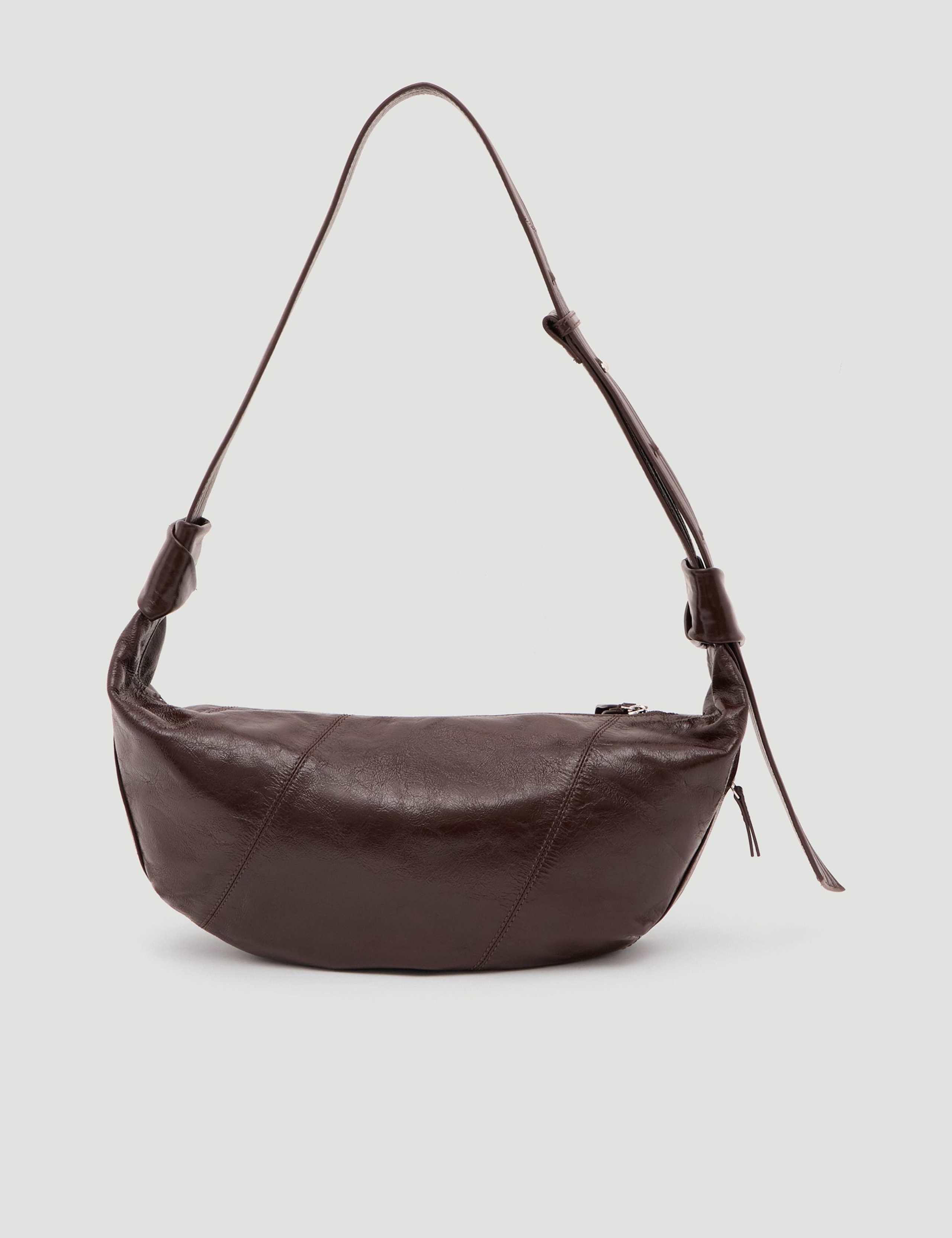 Oversized Leather Crescent Shoulder Bag