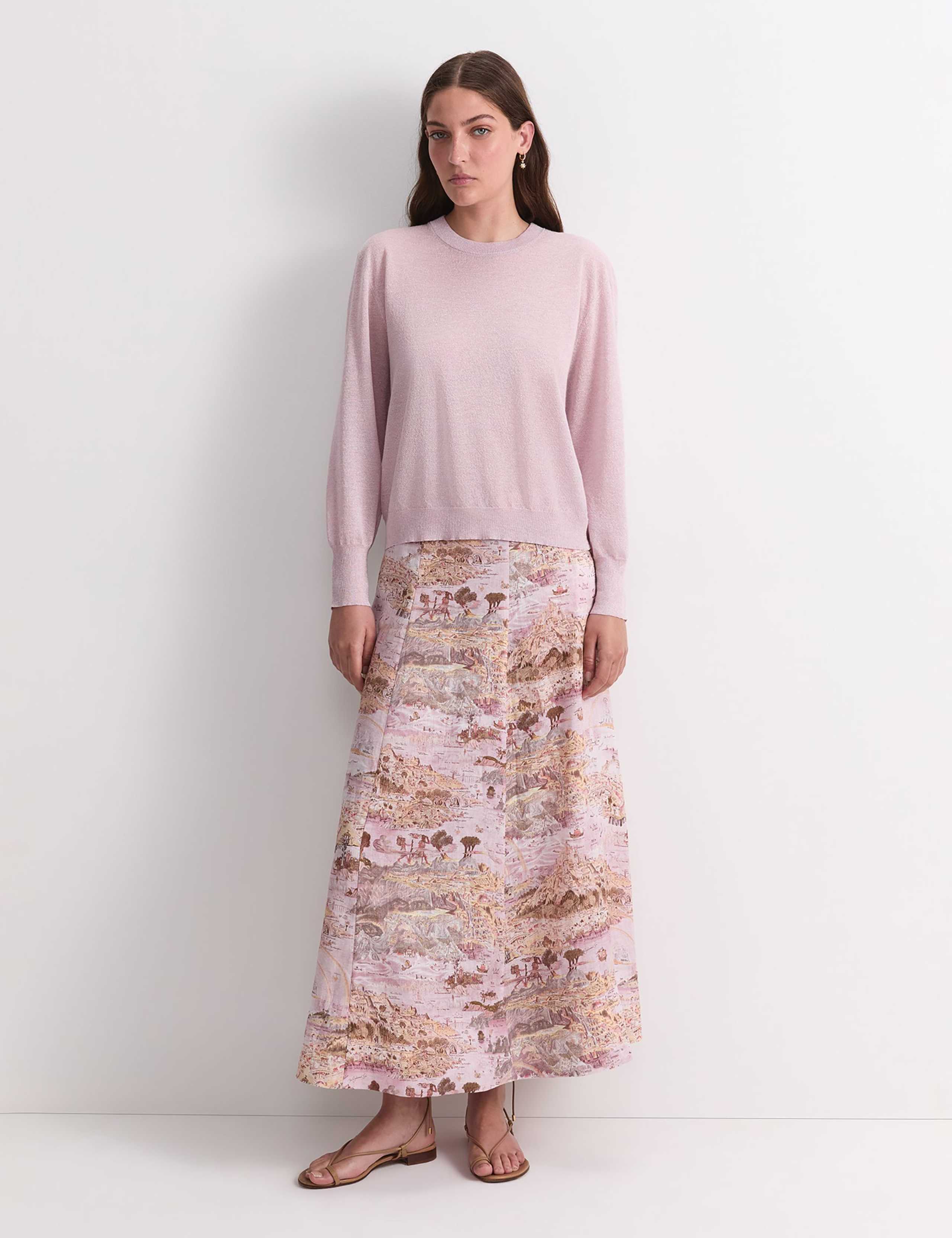 Sparkly Crew Neck Relaxed Jumper