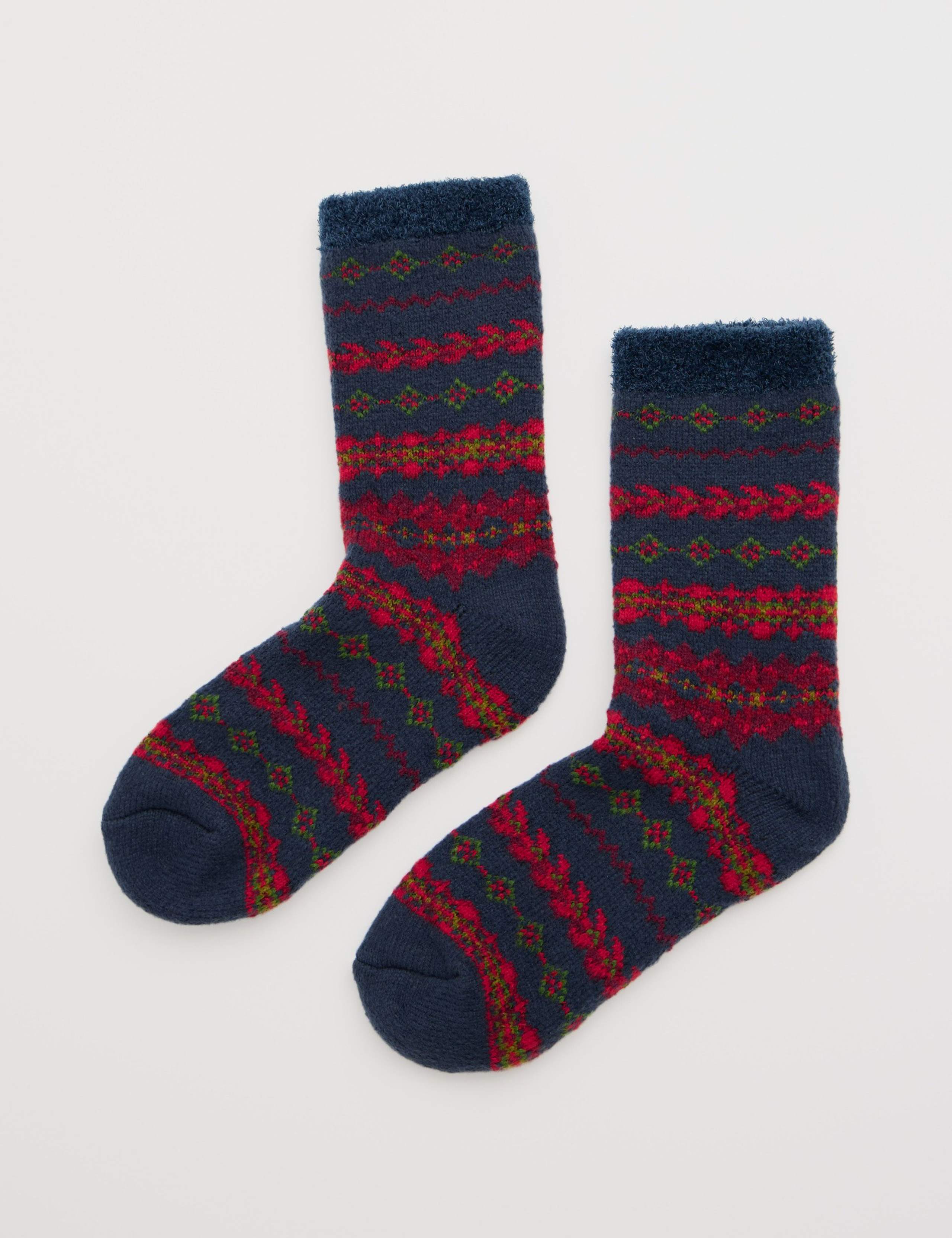 Patterned Fleece Lined Socks