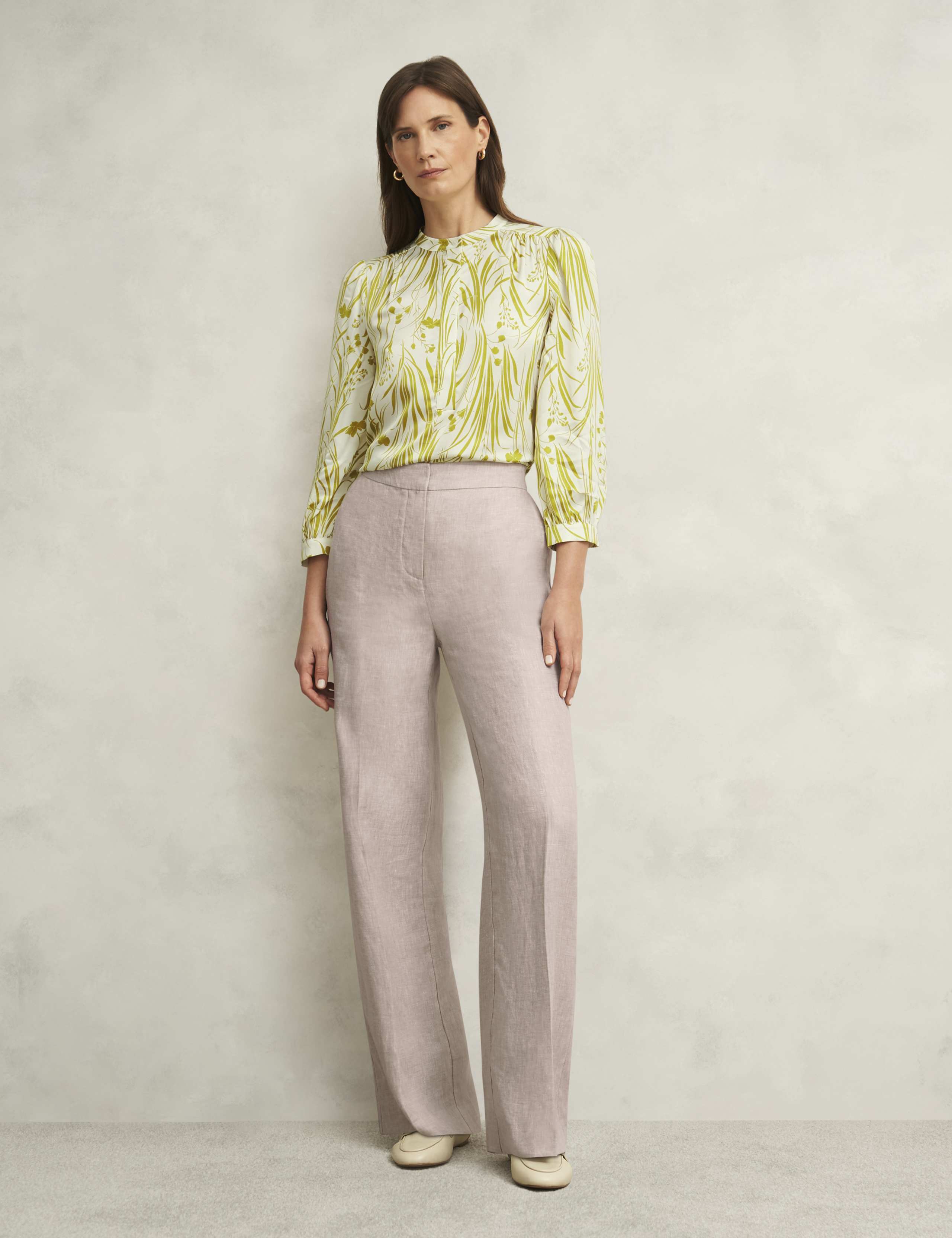 Alessia Pure Linen Straight Leg Trousers