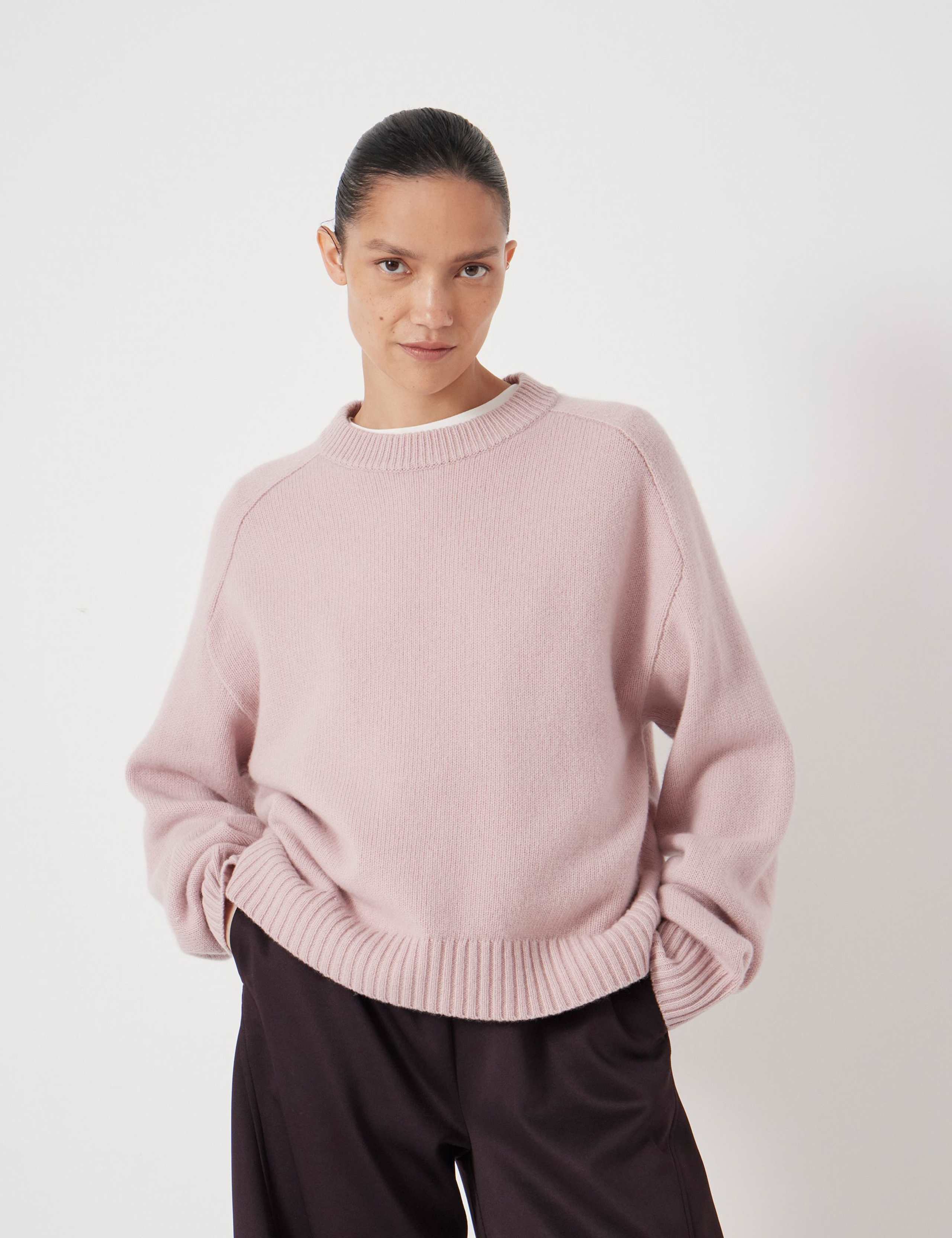 Pure Merino Wool Crew Neck Relaxed Jumper