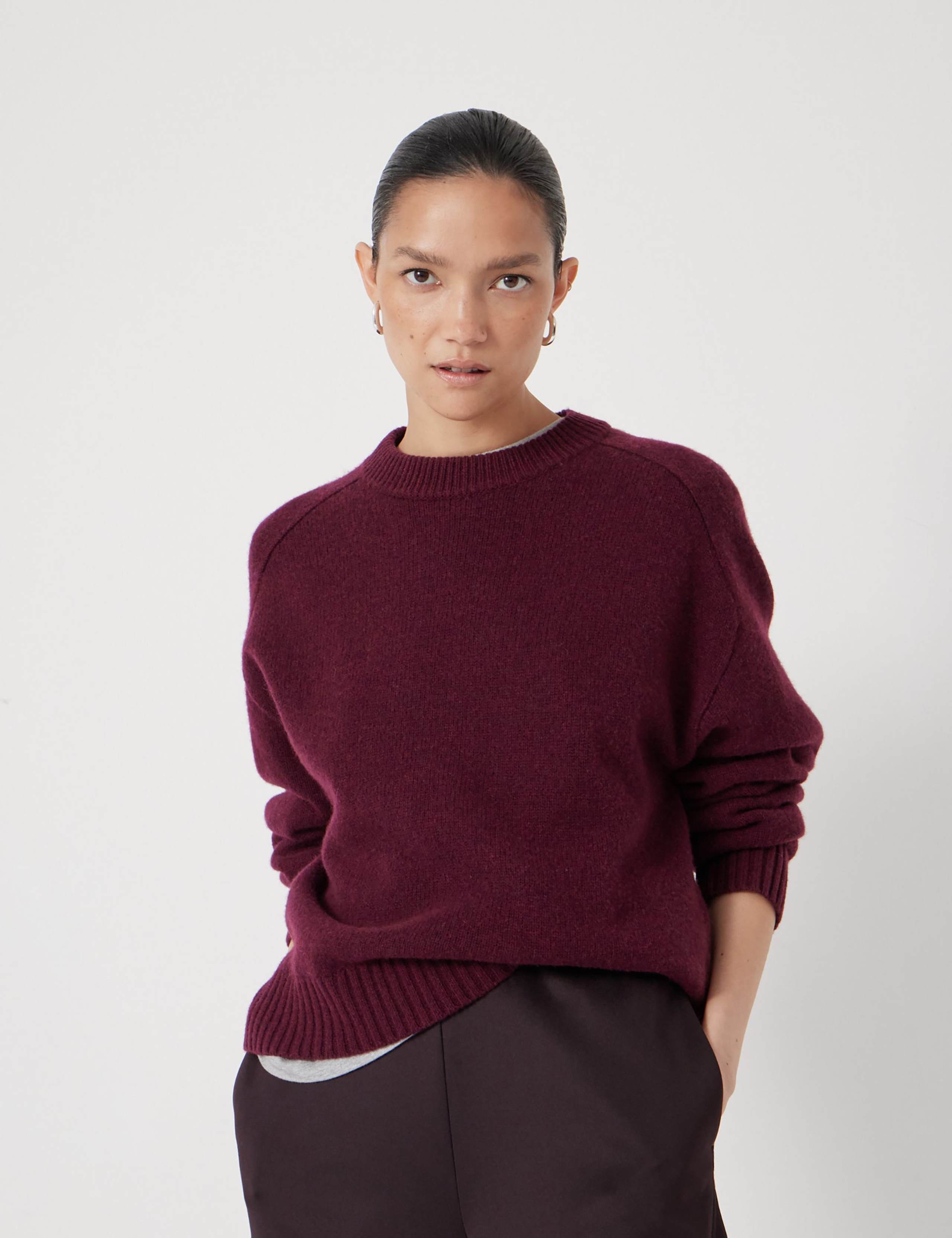 Pure Merino Wool Crew Neck Relaxed Jumper
