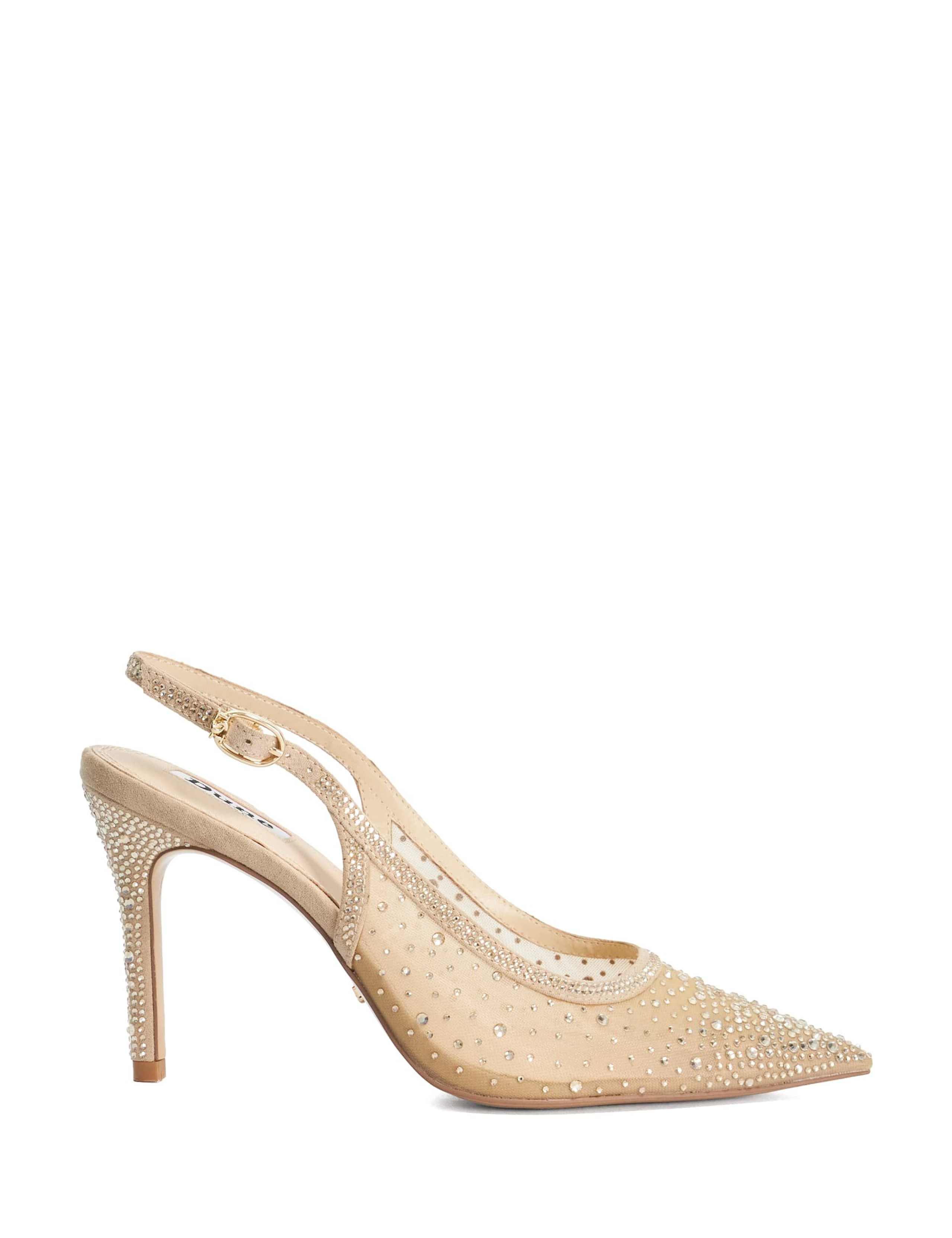 Embellished Stiletto Heel Slingback Shoes