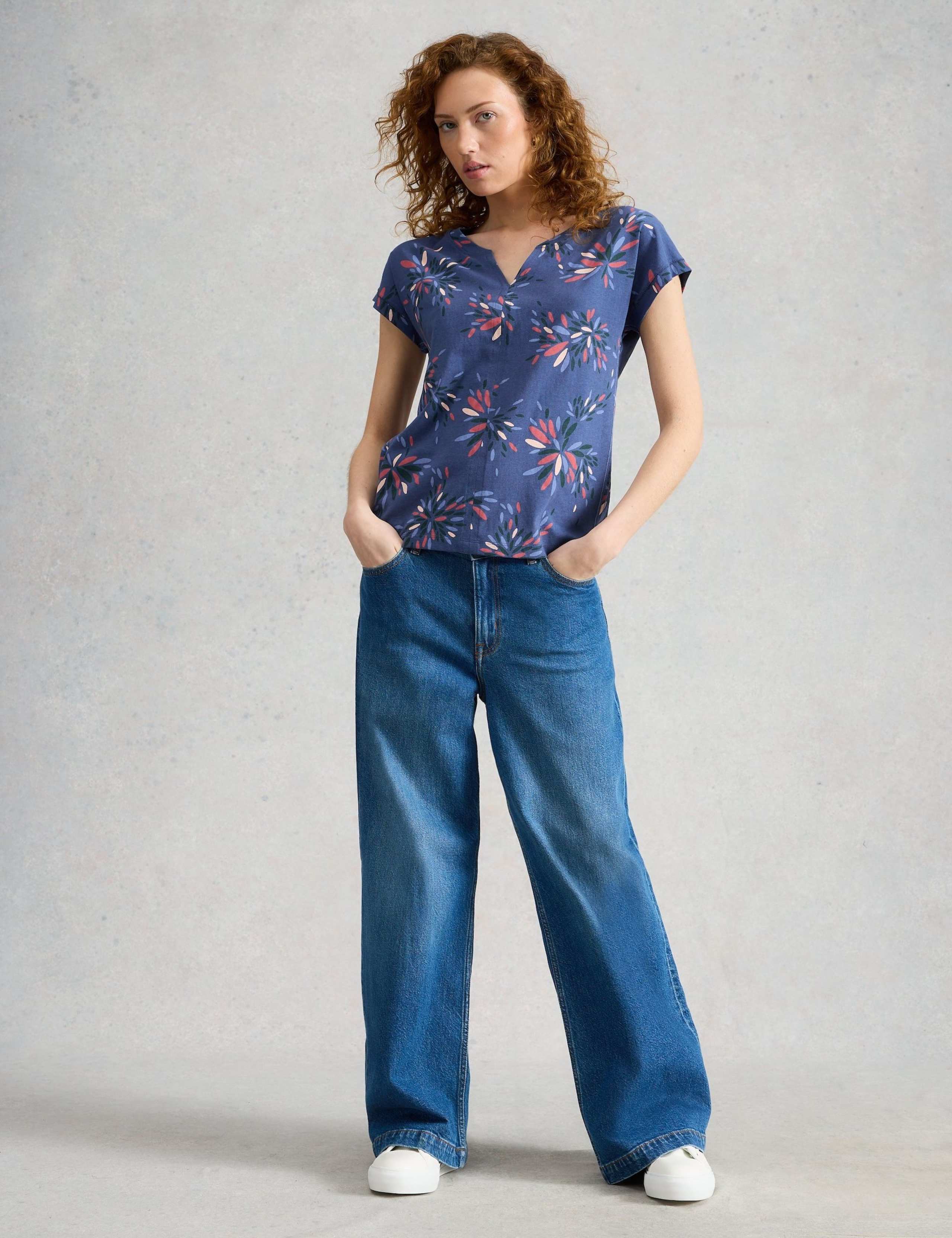 Pure Cotton Floral Print T-Shirt