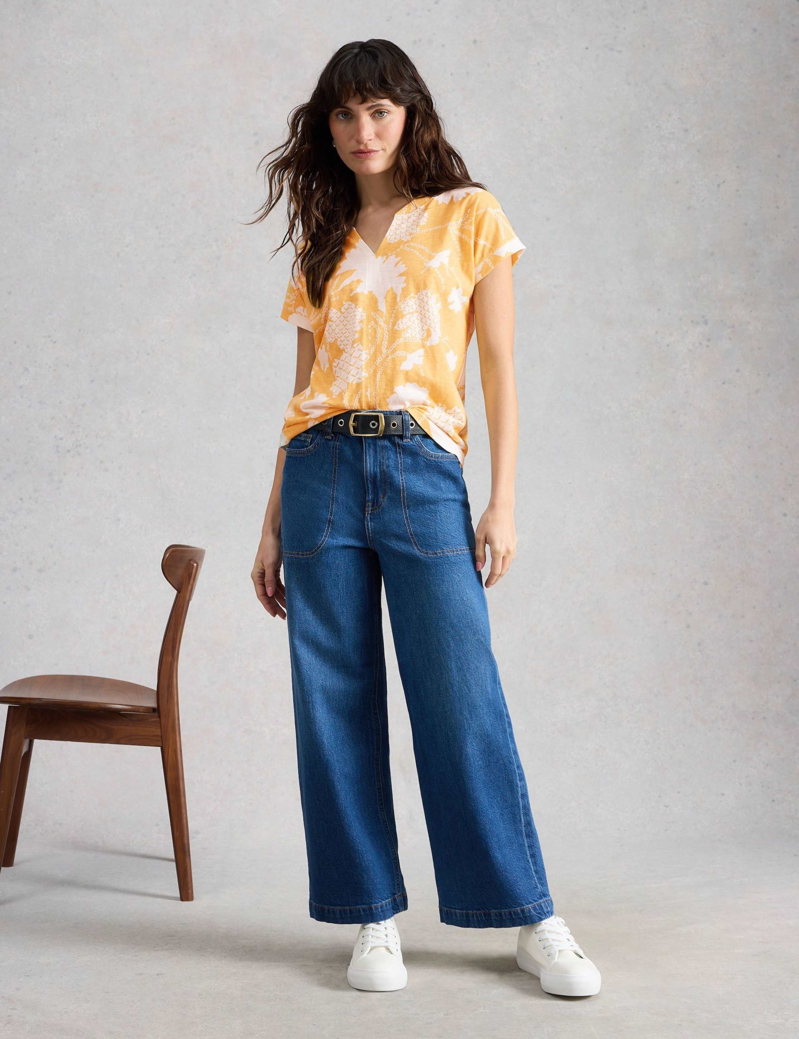 Pure Cotton Floral Print T-Shirt