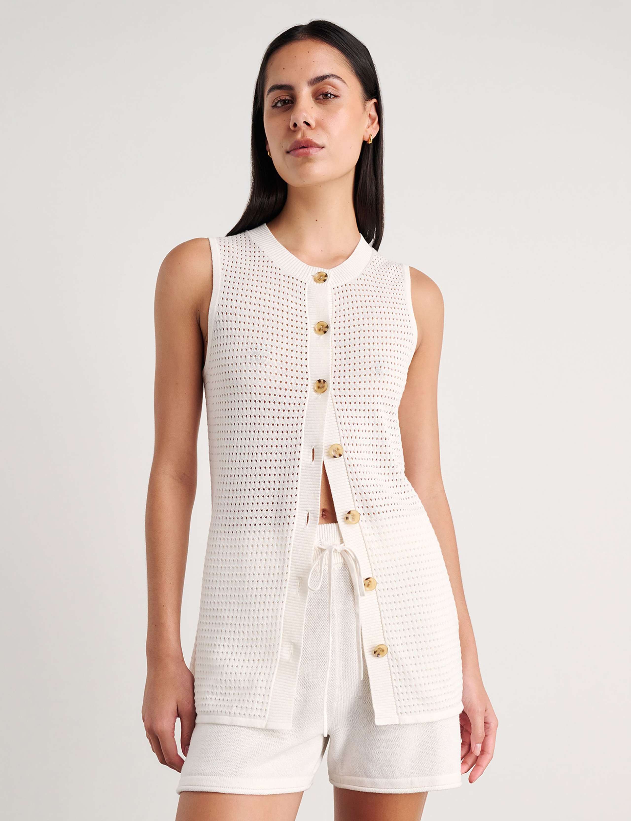 Linen Rich Longline Vest