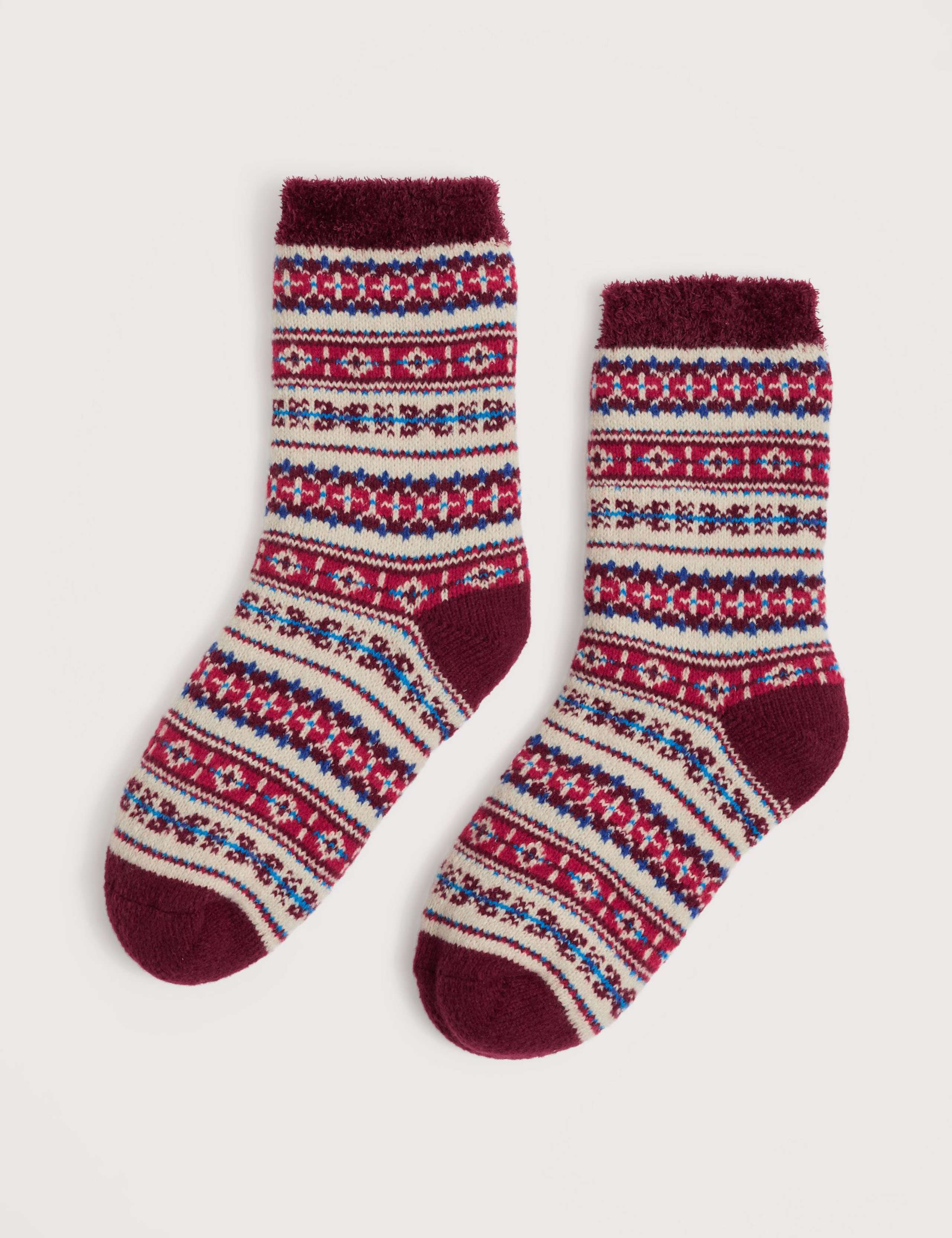 Fair Isle Ankle High Socks