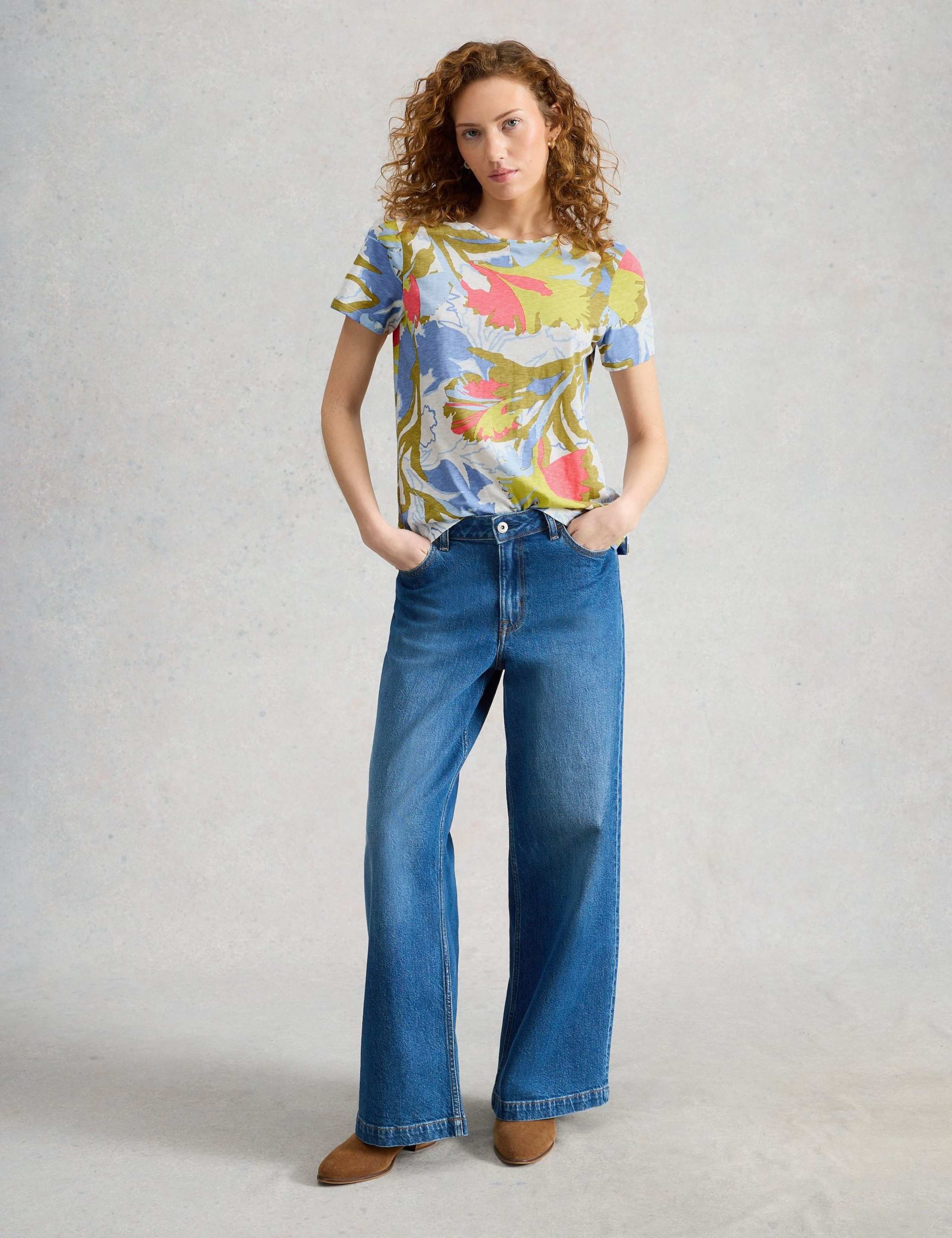 Pure Cotton Abstract Heart Print T-Shirt