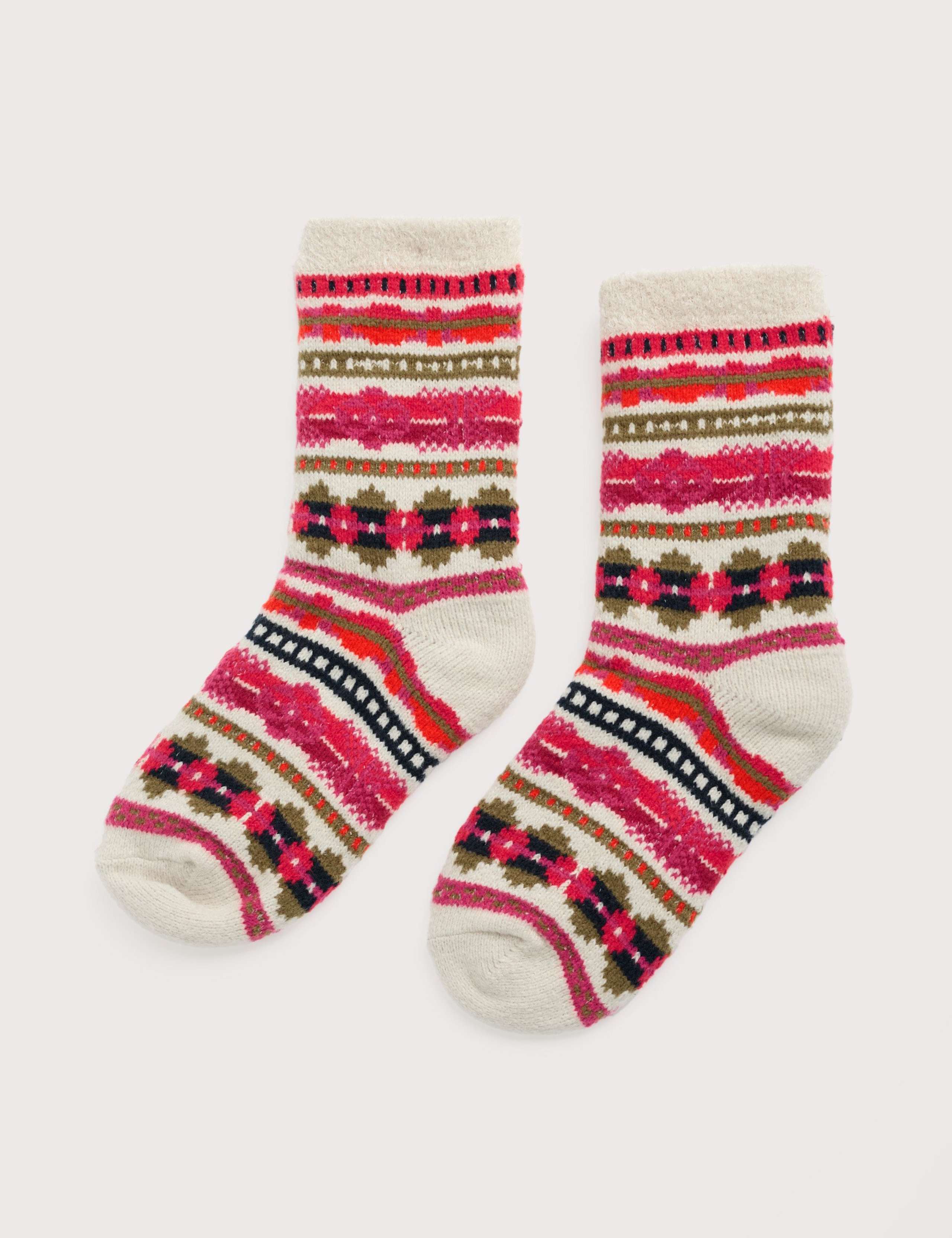 Fair Isle Slipper Socks