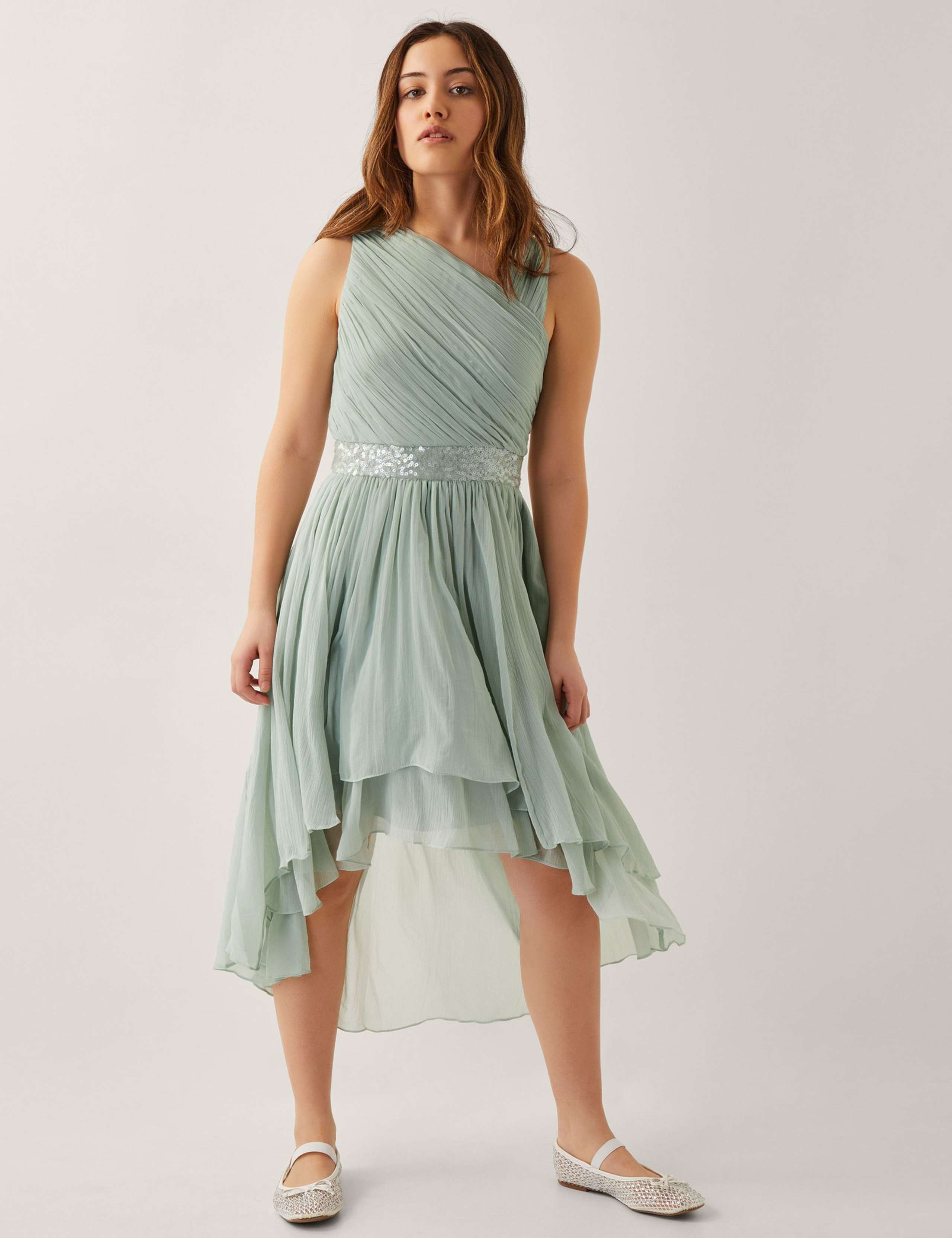 One Shoulder Sequin Prom Dress (9-15 Yrs)