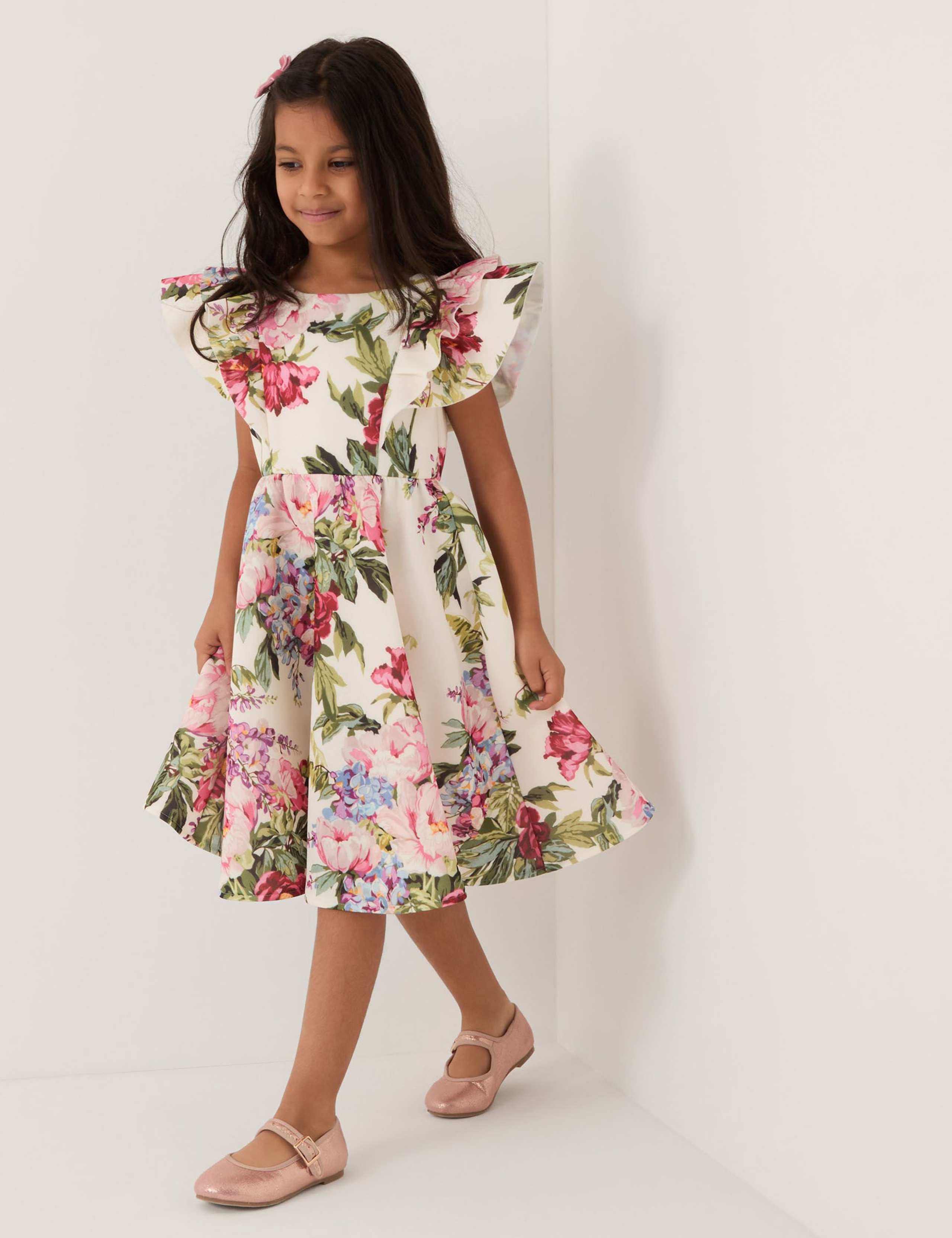 Floral Frill Party Dress (3-13 Yrs)